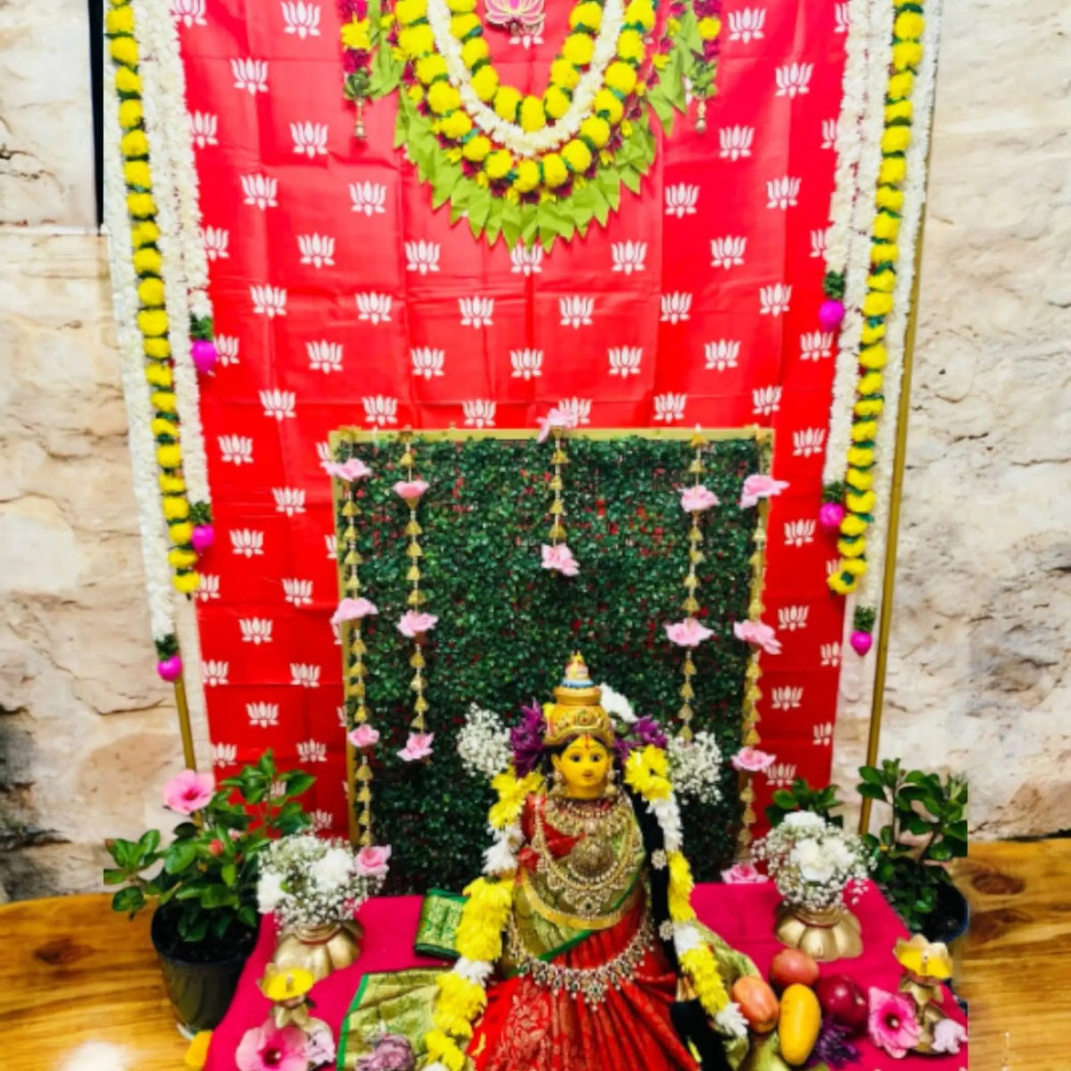 Top 10 DIY Pooja Backdrop Ideas for Festive Decoration, image size:1200x1200