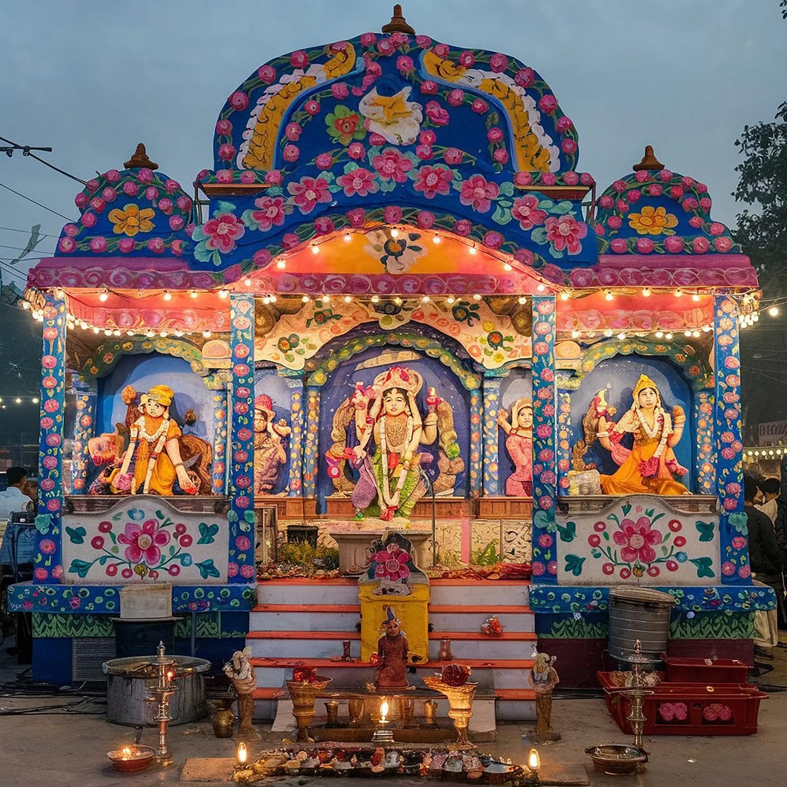 Dussehra or Vijayadashami marks the triumph of good over evil and originated from the epics Ramayana and Mahabharata. It is celebrated across India with vibrant processions, effigy burnings of Ravana, and theatrical enactments of mythological stories.