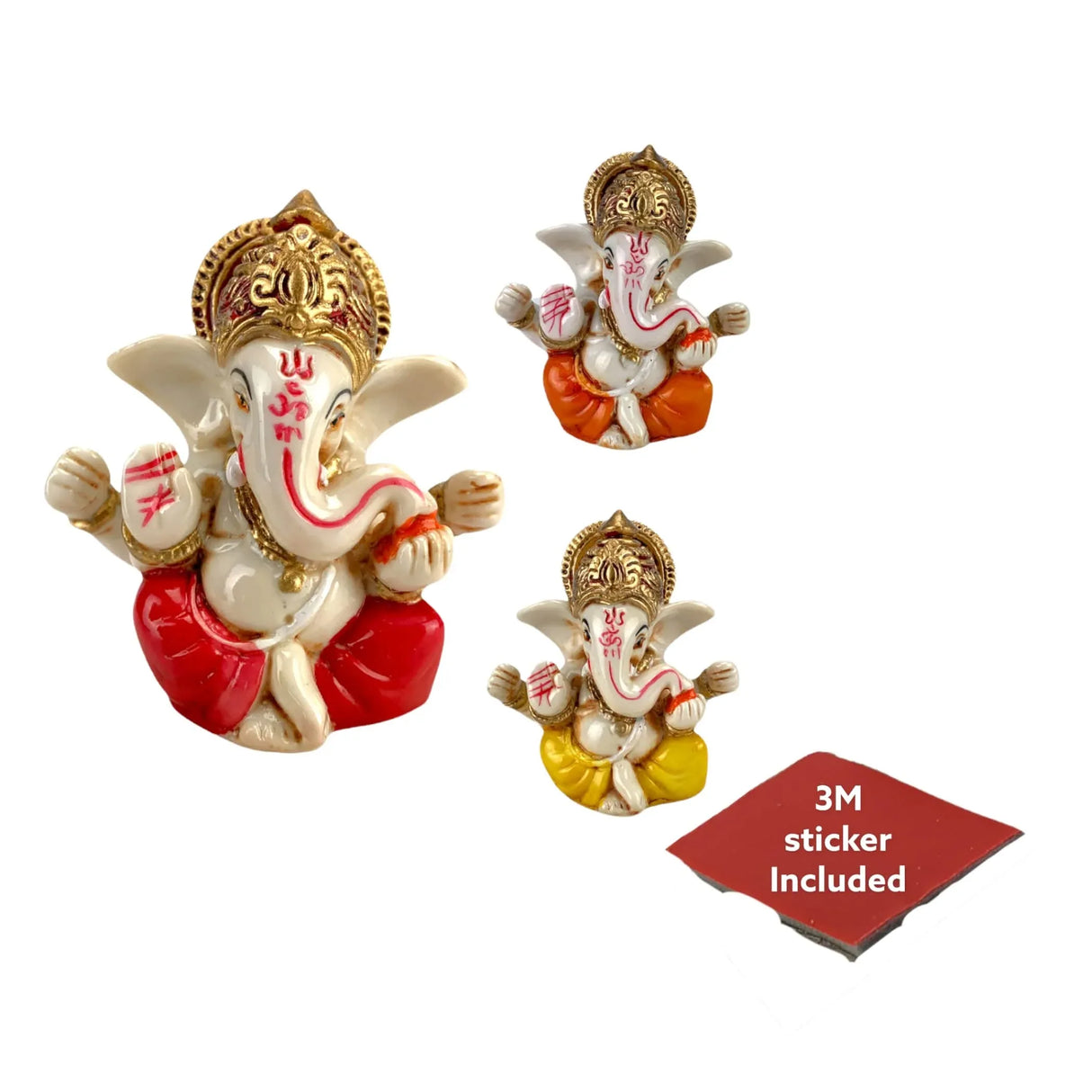 1 Ct Acrylic Car Ganesha Statue Idol Showpiece God of Luck and Success Ganpati Figurine for Home Decoration and Car Dashboard Housewarming Pooja Diwali Decoration - LoveNspire