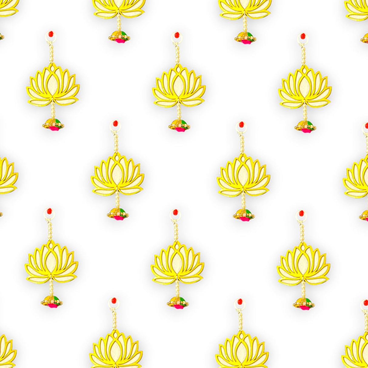 10 Ct. Lotus Hangings for Home Decor, Lotus Backdrop Hanging, Lotus Cutout, Pooja Decor, Diwali Decoration, Wedding, Diwali Decor, Wall Decor, - LoveNspire