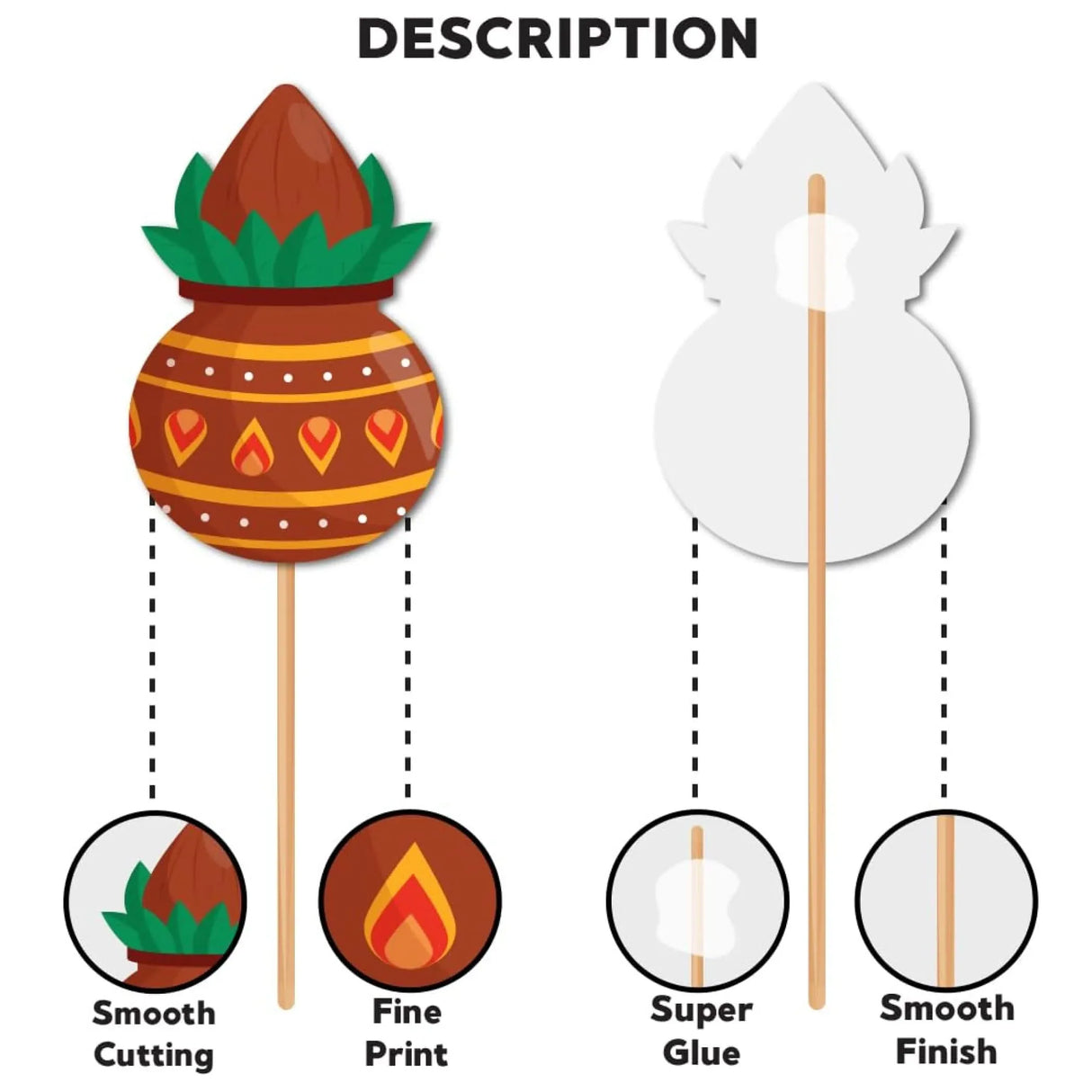 10 Pcs Ganesh Chaturthi Photo Booth Props for Photoshoot Ganpati Bappa Morya Photobooth Decorations Hindu Festival Celebration Party Favors Ganesha Puja Decoration Kit for Home Decor - LoveNspire