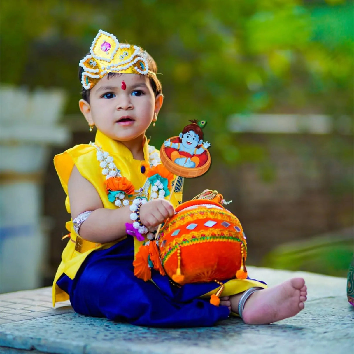 10 Pcs Janmashtami Photo Booth Props for Photoshoot Krishna Janmashtami Photobooth Decorations Hindu Festival Party Favors Decoration Kit for Home Indoor Outdoor Decor - LoveNspire