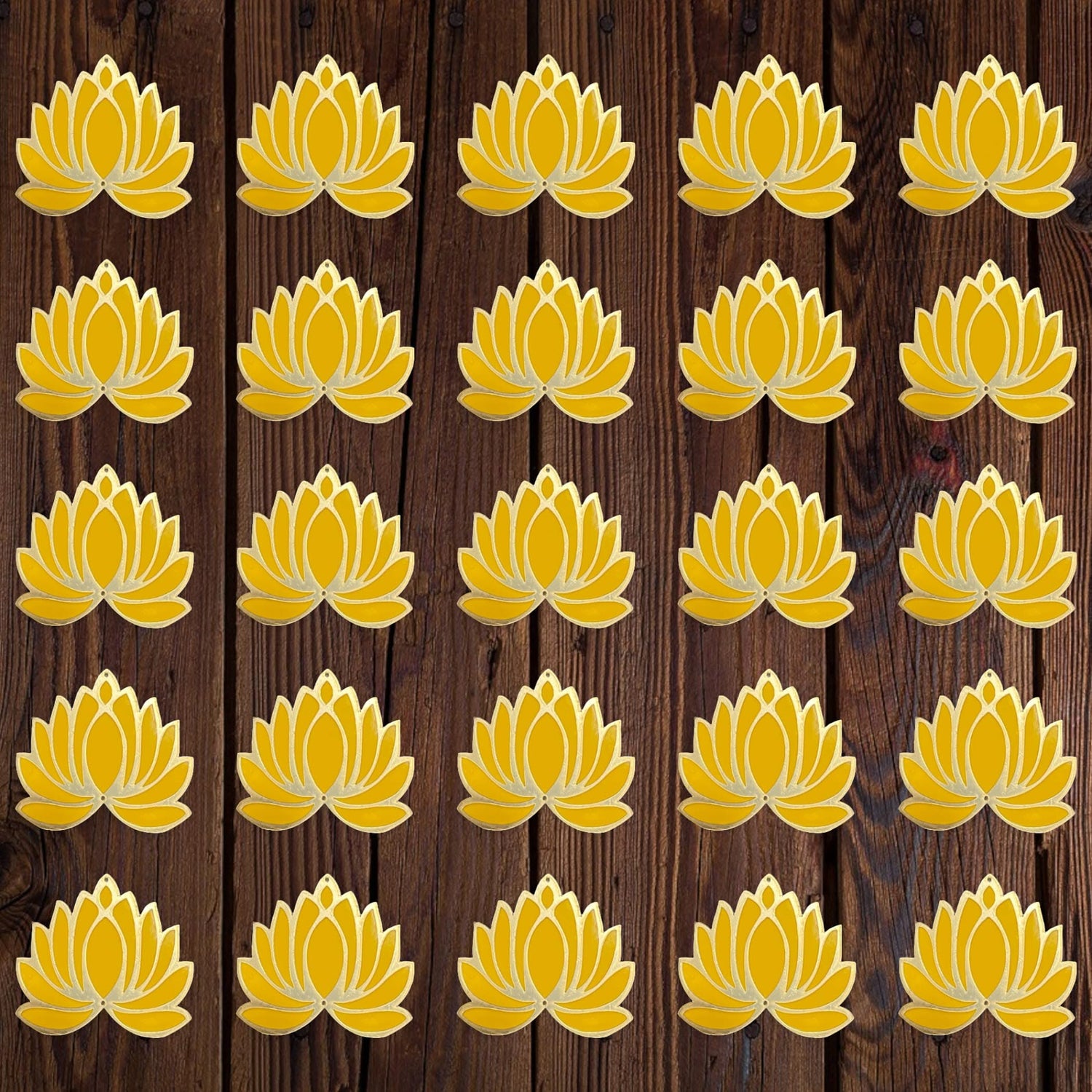 10 Pcs Lotus Flower Cutout, Diy Rangoli, Decoration for Diwali, Pooja Decorations, Festival/wedding Decor, - LoveNspire