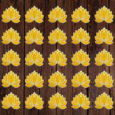 10 Pcs Lotus Flower Cutout, Diy Rangoli, Decoration for Diwali, Pooja Decorations, Festival/wedding Decor, - LoveNspire