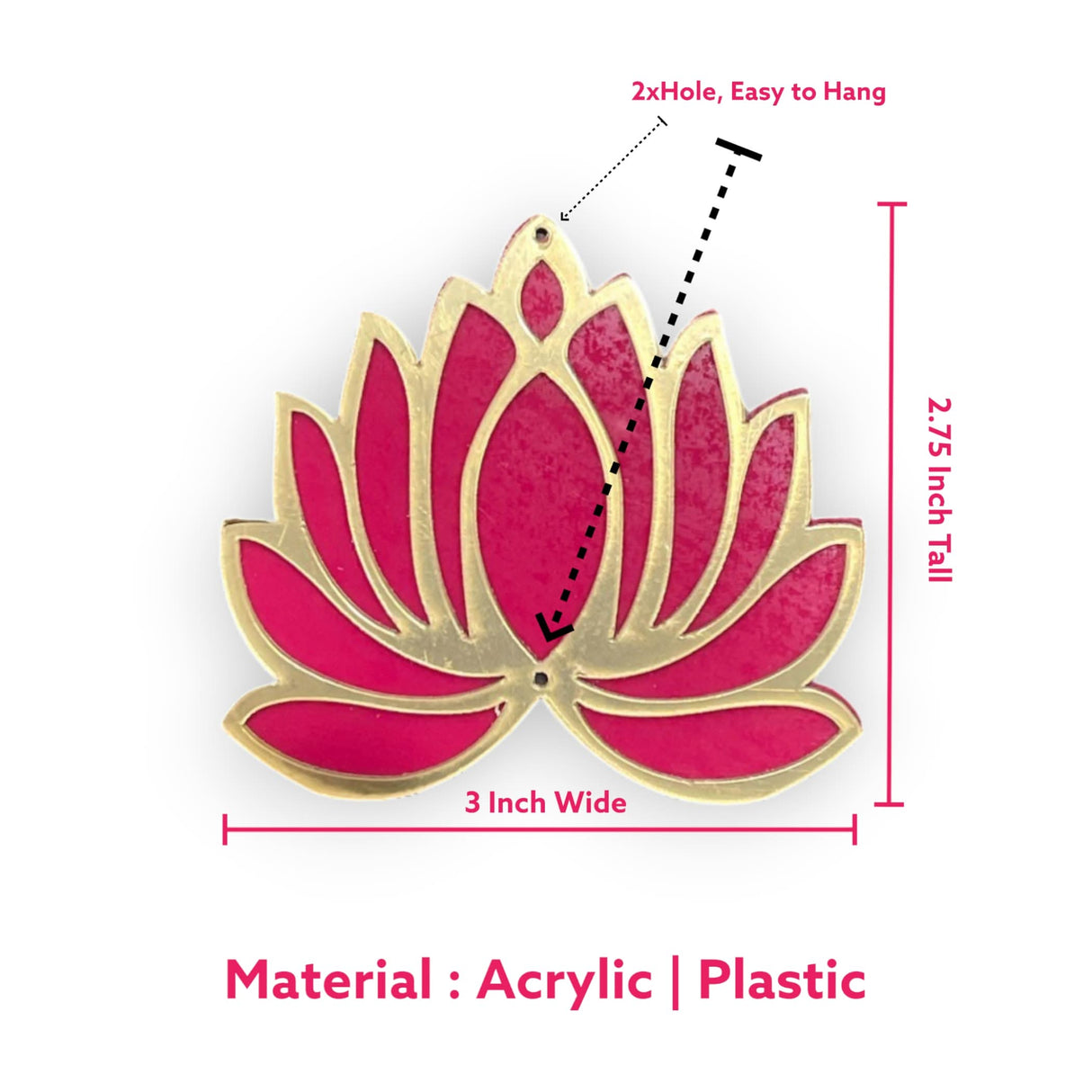 10 Pcs Lotus Flower Cutout, Diy Rangoli, Decoration for Diwali, Pooja Decorations, Festival/wedding Decor, - LoveNspire