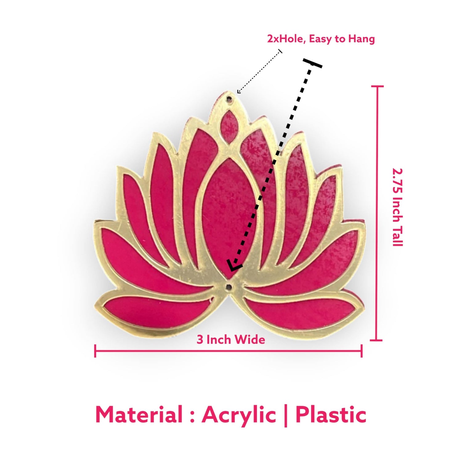 10 Pcs Lotus Flower Cutout, Diy Rangoli, Decoration for Diwali, Pooja Decorations, Festival/wedding Decor, - LoveNspire