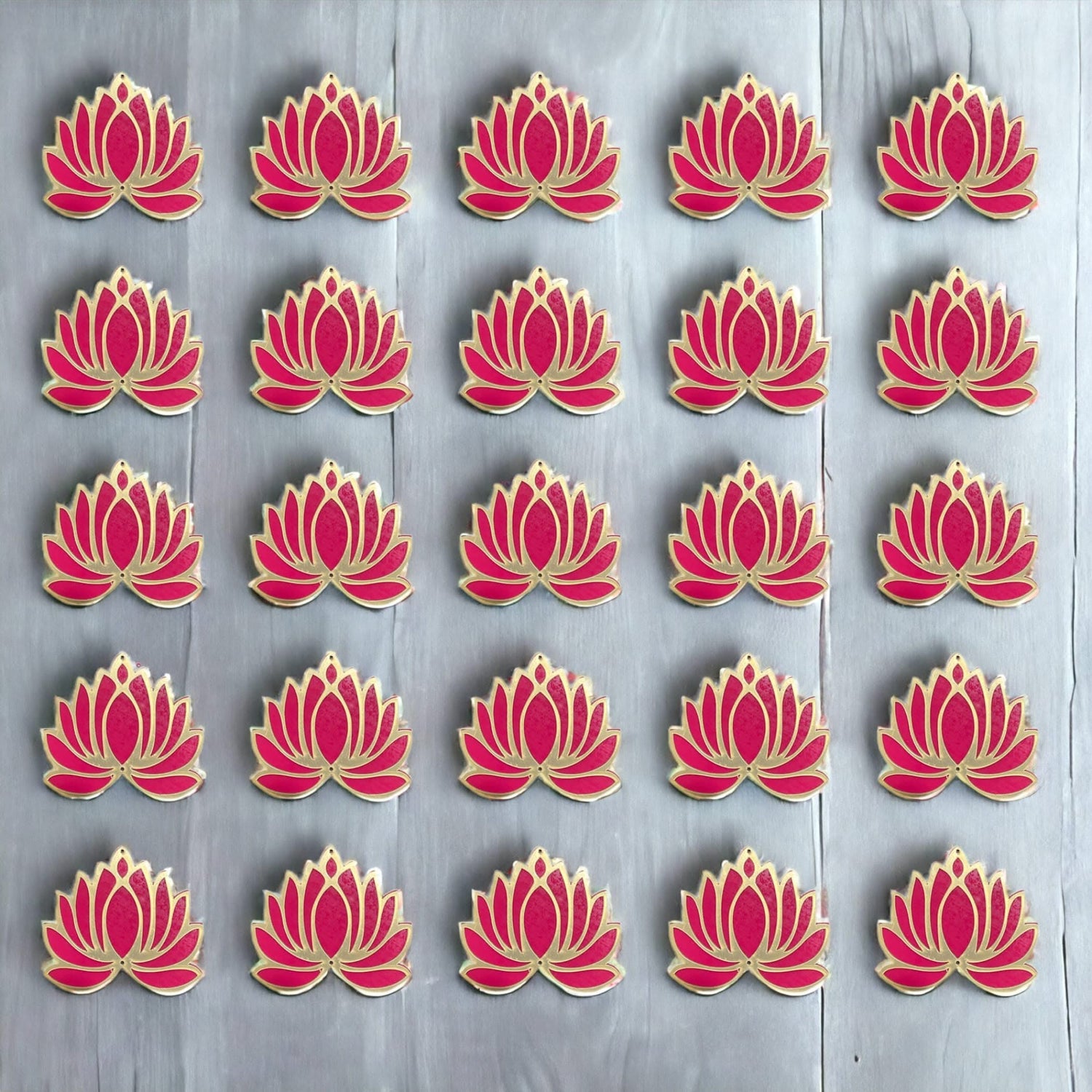 10 Pcs Lotus Flower Cutout, Diy Rangoli, Decoration for Diwali, Pooja Decorations, Festival/wedding Decor, - LoveNspire