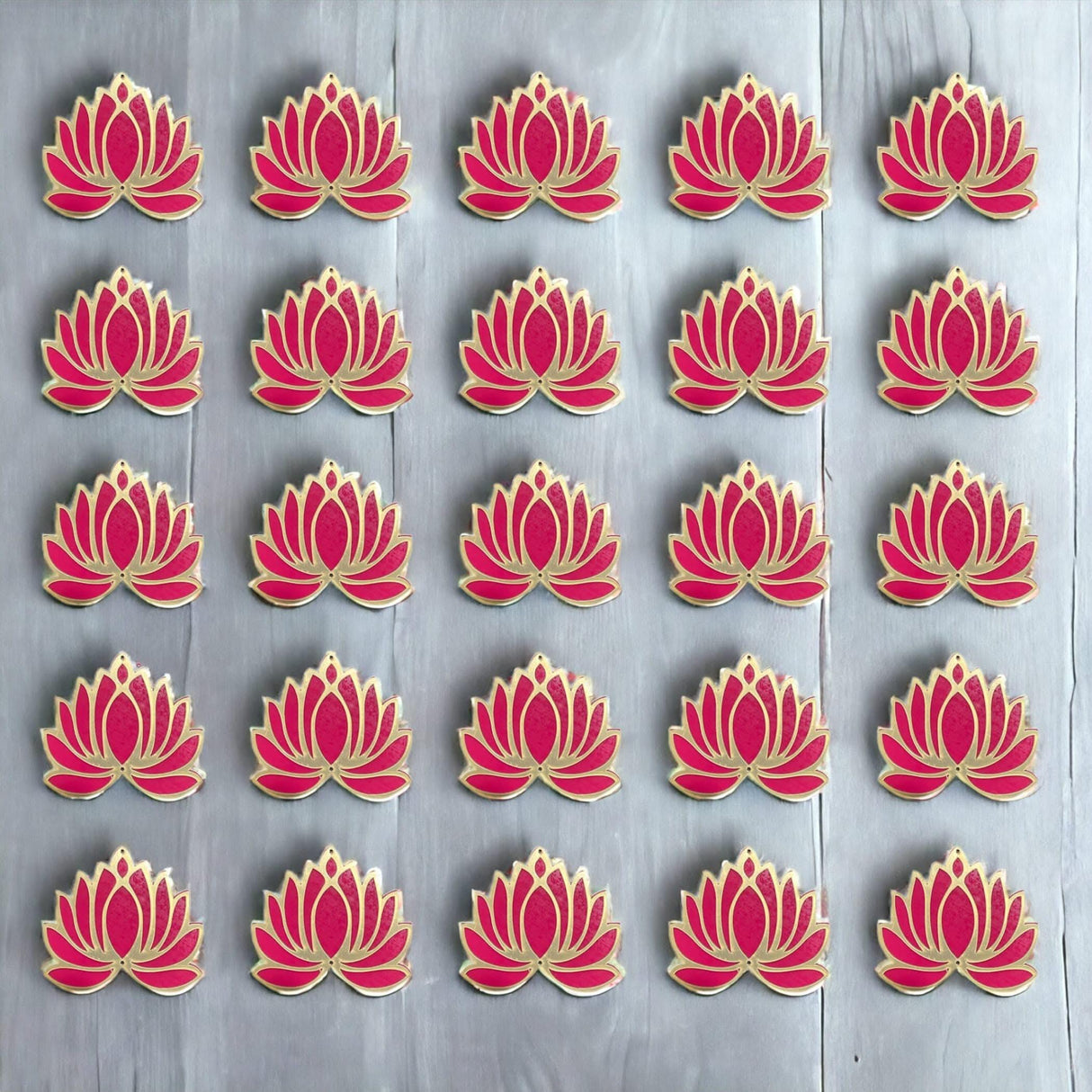10 Pcs Lotus Flower Cutout DIY Rangoli Decoration for Diwali Pooja Festival Wedding Decor Reusable Lotus Rangoli Floor Decoration for Home Temple - Party Celebratio - LoveNspire