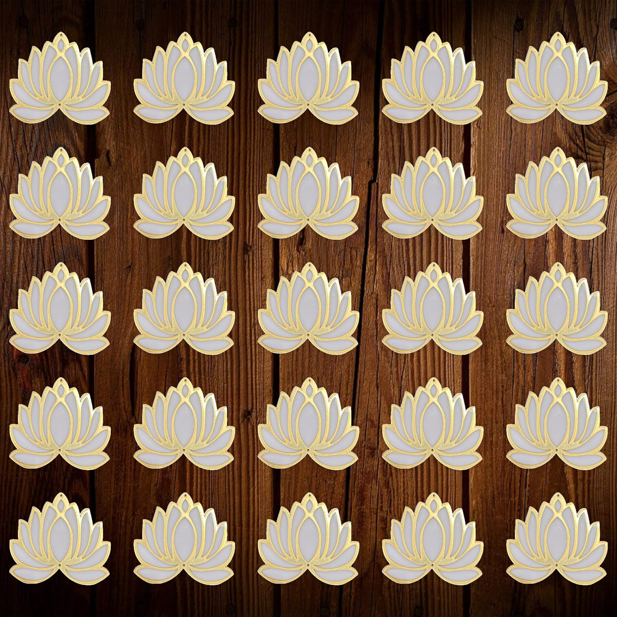 10 Pcs Lotus Flower Cutout, Diy Rangoli, Decoration for Diwali, Pooja Decorations, Festival/wedding Decor, - LoveNspire