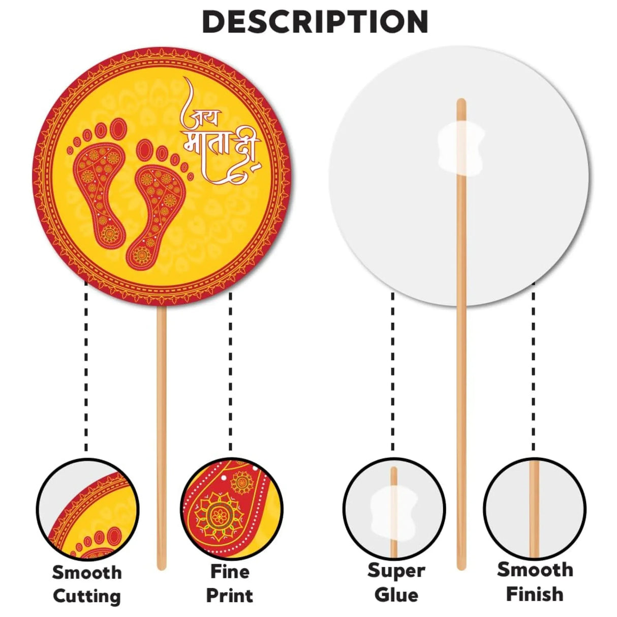 10 Pcs Navratri Photo Booth Props Kit Jai Mata Di Decoration Item Navaratri Hindu Festival Celebration Party Favors Decorations Kit for Photoshoot Home Indoor Outdoor Decor - LoveNspire