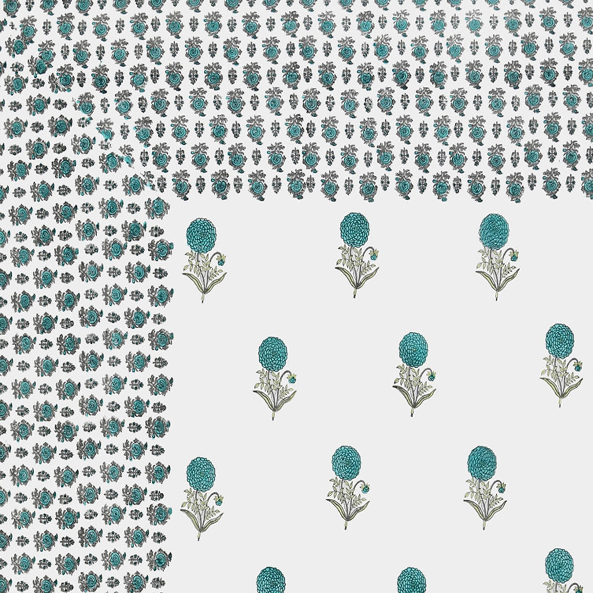 Fitted Sheet Set Floral Print Indian 150 Thread Count 3 Pcs 100% Cotton Ethnic Bedsheets Premium Soft & Breathable Bedding Set Home Decor Sheets (king, Queen) - LoveNspire