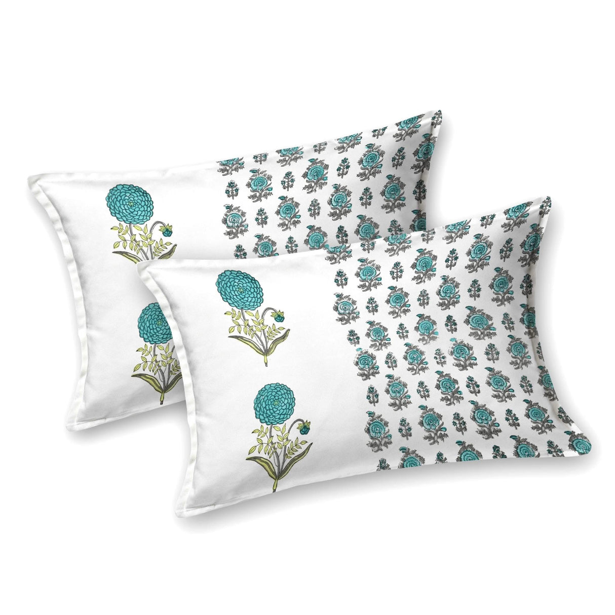 Fitted Sheet Set Floral Print Indian 150 Thread Count 3 Pcs 100% Cotton Ethnic Bedsheets Premium Soft & Breathable Bedding Set Home Decor Sheets (king, Queen) - LoveNspire