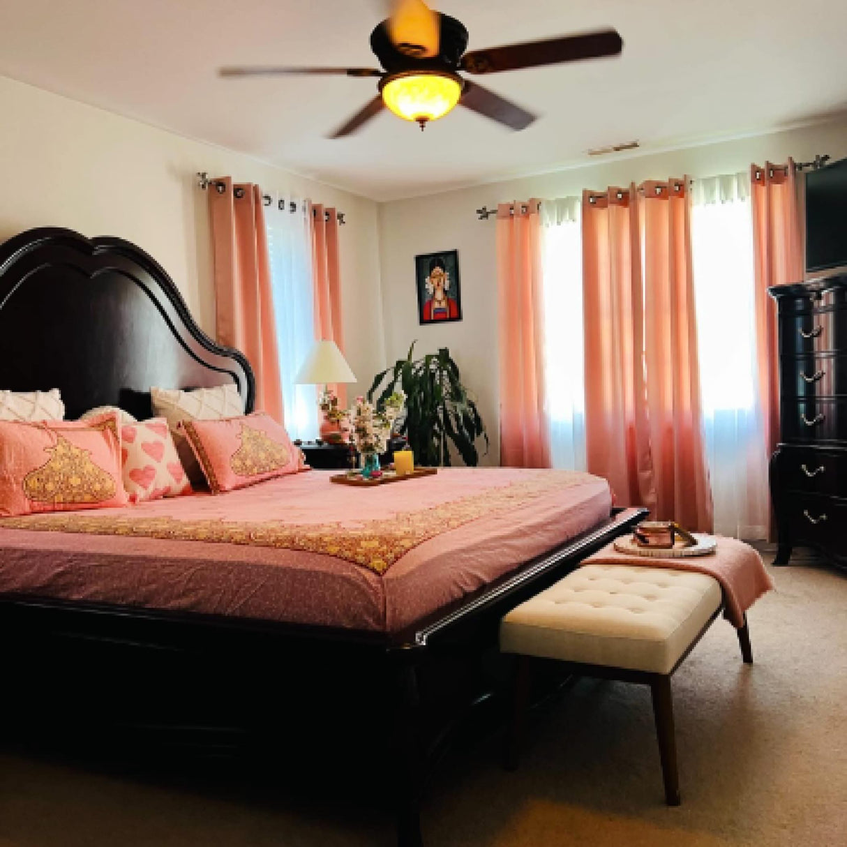 100% Cotton Indian Ethnic 3-piece Fitted Sheet 150 Thread Count Bedsheet with Breathable Pillowcases Deep Pocket Fitted Sheet Premium Soft Bedsheet (king Queen Twin) - LoveNspire