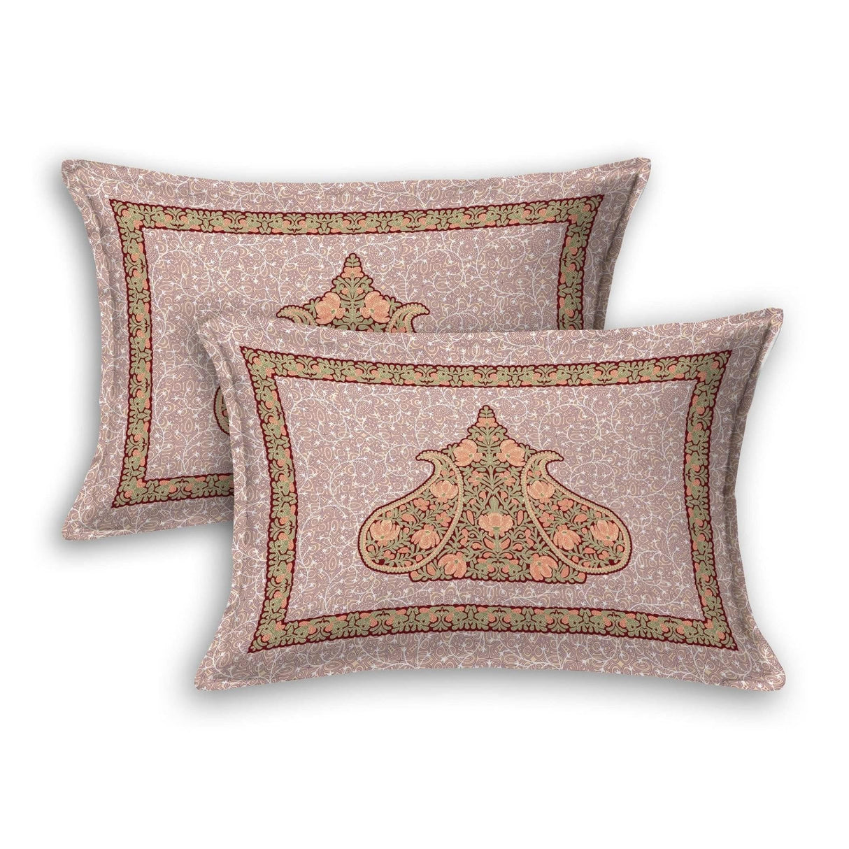 100% Cotton Indian Ethnic 3-piece Fitted Sheet 150 Thread Count Bedsheet with Breathable Pillowcases Deep Pocket Fitted Sheet Premium Soft Bedsheet (king Queen Twin) - LoveNspire