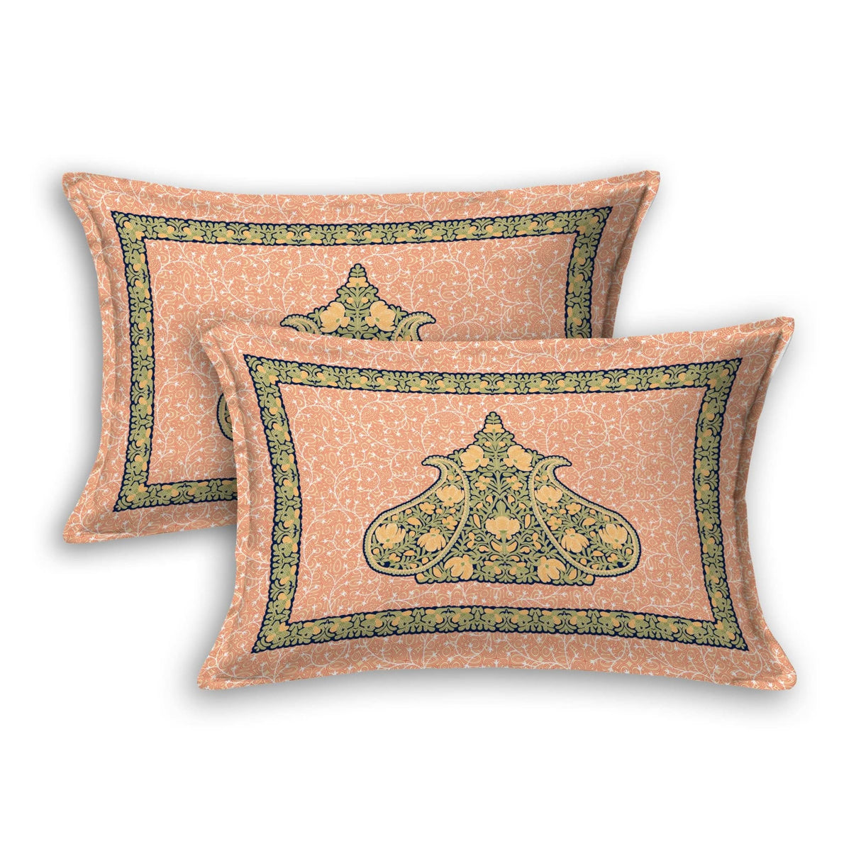 100% Cotton Indian Ethnic 3-piece Fitted Sheet 150 Thread Count Bedsheet with Breathable Pillowcases Deep Pocket Fitted Sheet Premium Soft Bedsheet (king Queen Twin) - LoveNspire