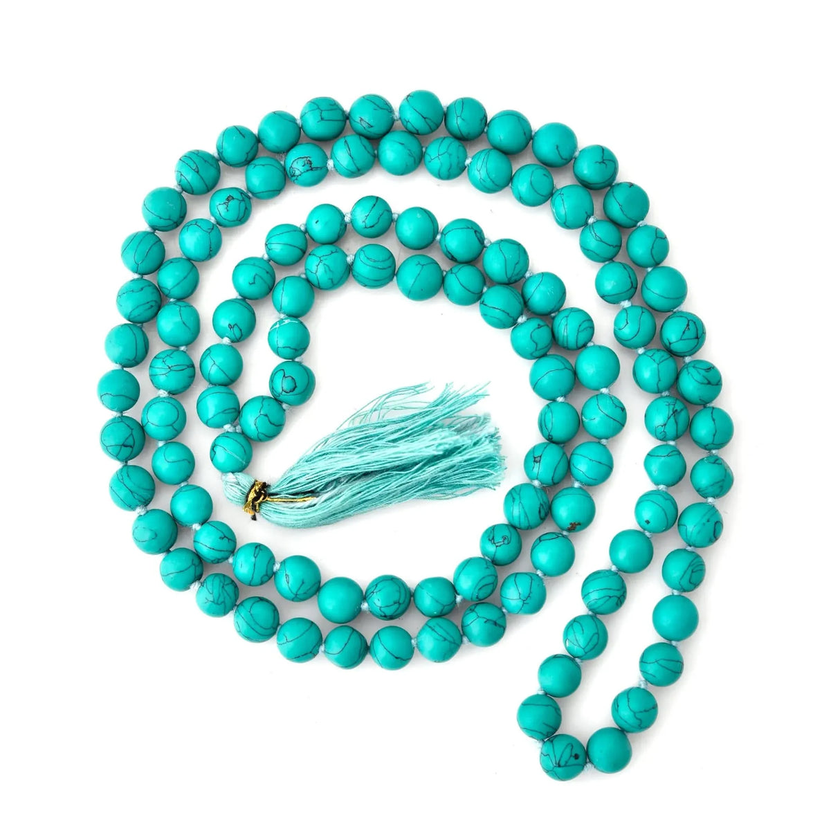 LOVENSPIRE 108 Mala Beads Natural Healing Crystal Gemstones Yoga Meditation Necklace Japa Prayer Mala Beaded Tassel Buddhist Tibetan Hand Knotted Reiki Chakra Stone Women Men Jewelry - LoveNspire