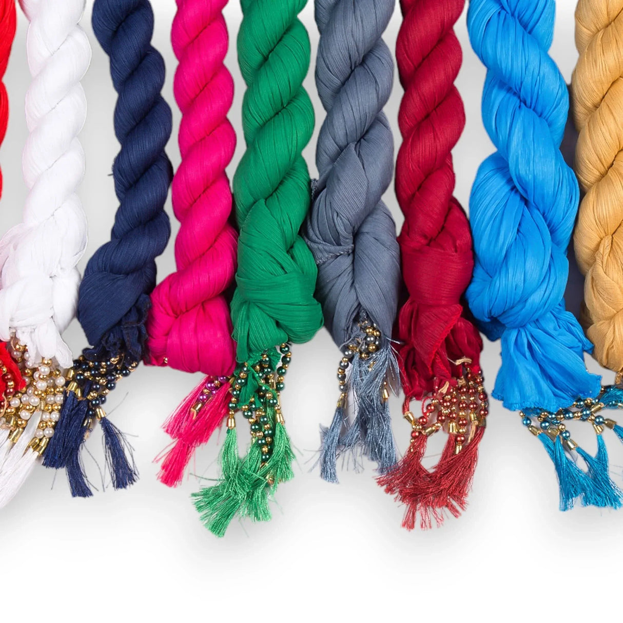 Lycra Dupatta for Women Plain Scarf Shawl Wrap Soft Indian Wedding Lightweight Dupatta with Tassels Lace - LoveNspire