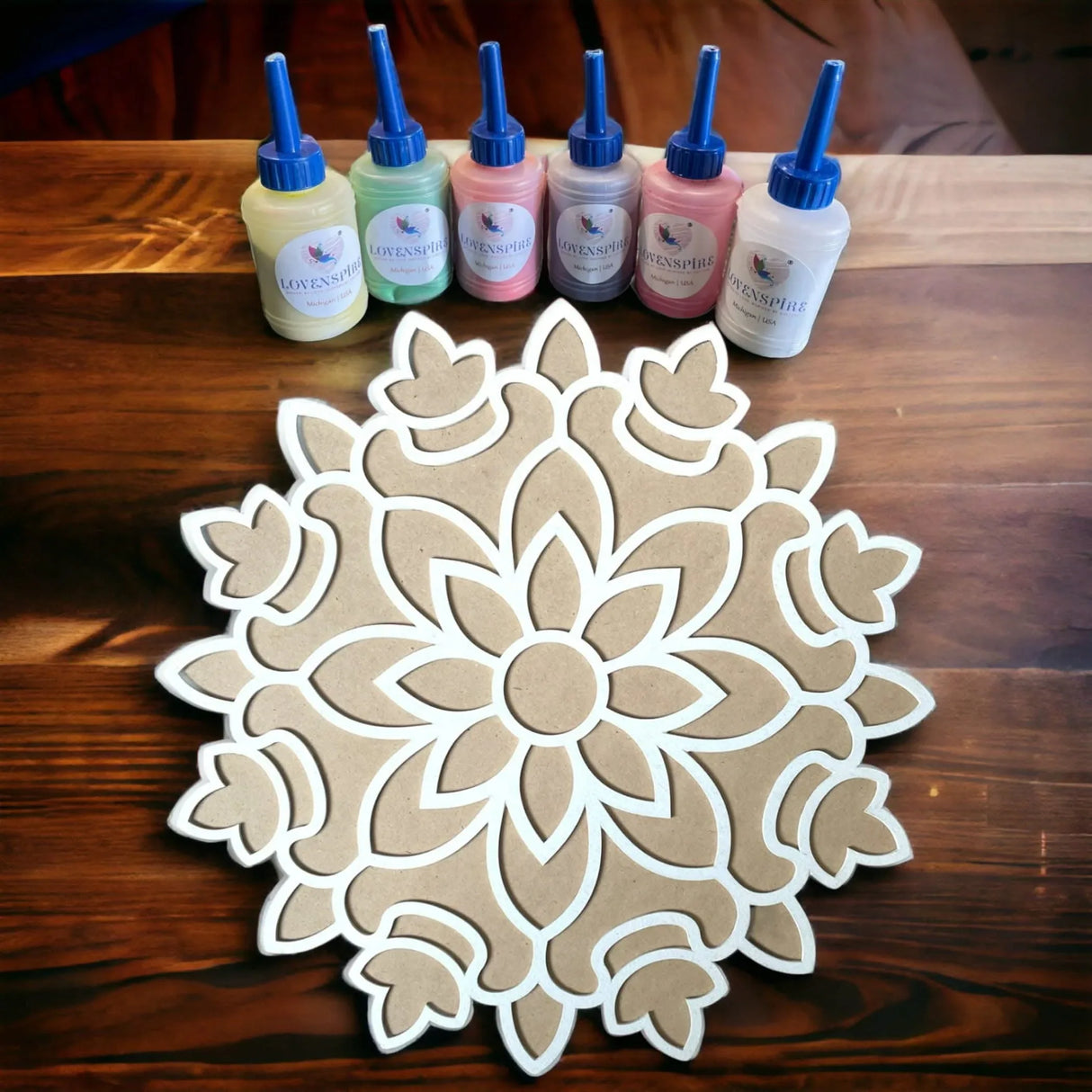 12 Inch Diy Mdf Reusable Rangoli Mat, Rangoli Kit, Rangoli Decorations, Rangoli Stencil, Diwali Rangoli, Rangoli Template, Rangoli Boards - LoveNspire