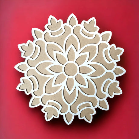 12 Inch Diy Mdf Reusable Rangoli Mat, Rangoli Kit, Rangoli Decorations, Rangoli Stencil, Diwali Rangoli, Rangoli Template, Rangoli Boards - LoveNspire