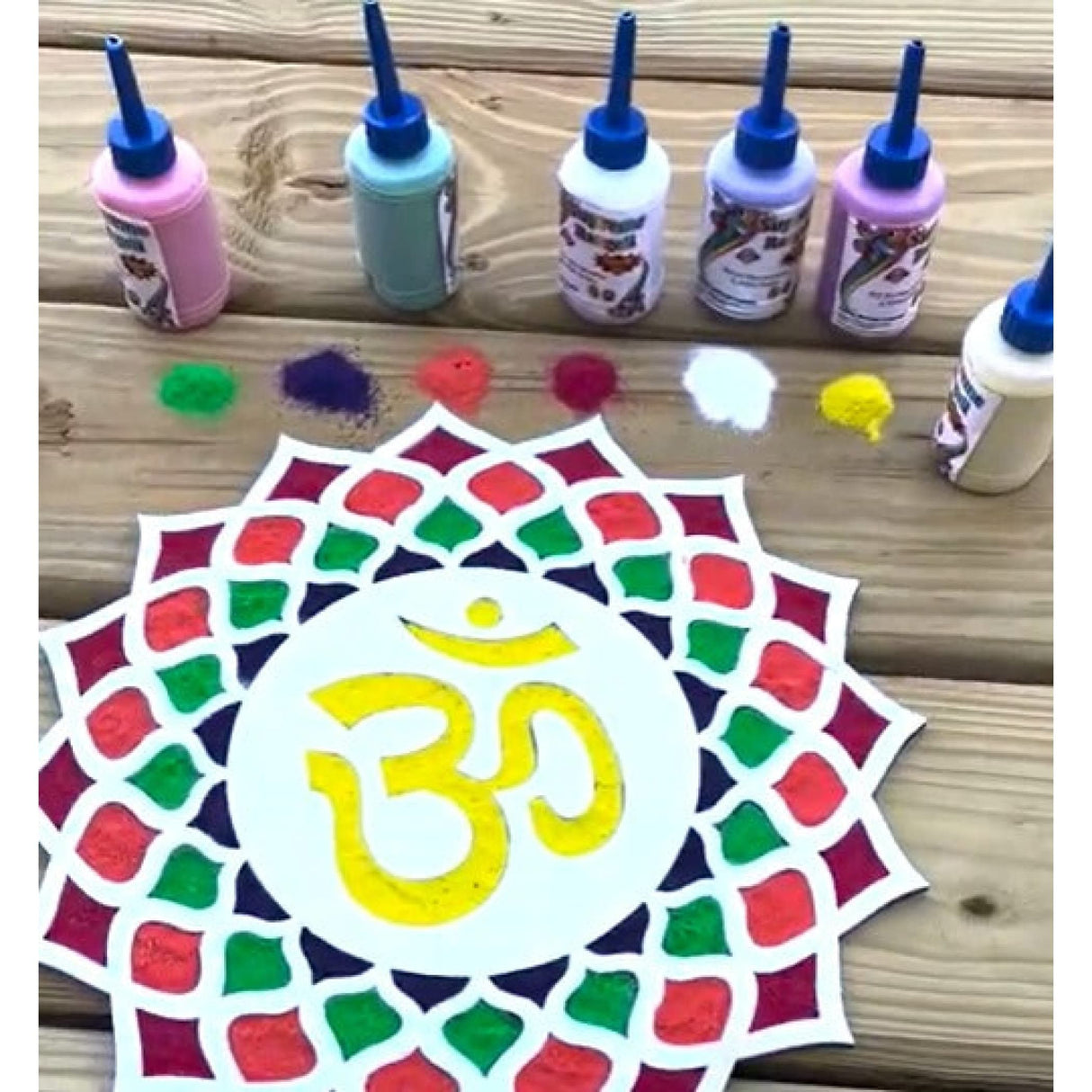 12 Inch Diy Mdf Reusable Rangoli Mat, Rangoli Kit, Rangoli Decorations, Rangoli Stencil, Diwali Rangoli, Rangoli Template, Rangoli Boards - LoveNspire