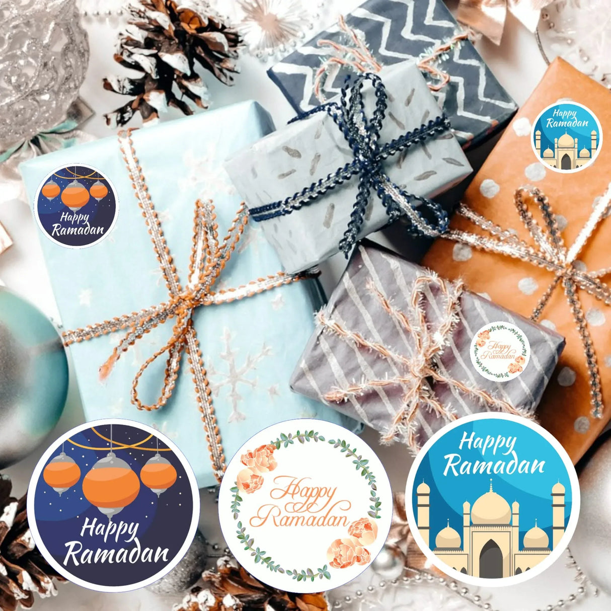 12 Ramadan Mubarak Stickers, Ramadan Gift Ramadan Mubarak, Ramadan Kareem, Islamic Ramadan, Eid Party Decoration, Eid Tags, Eid Stickers - LoveNspire