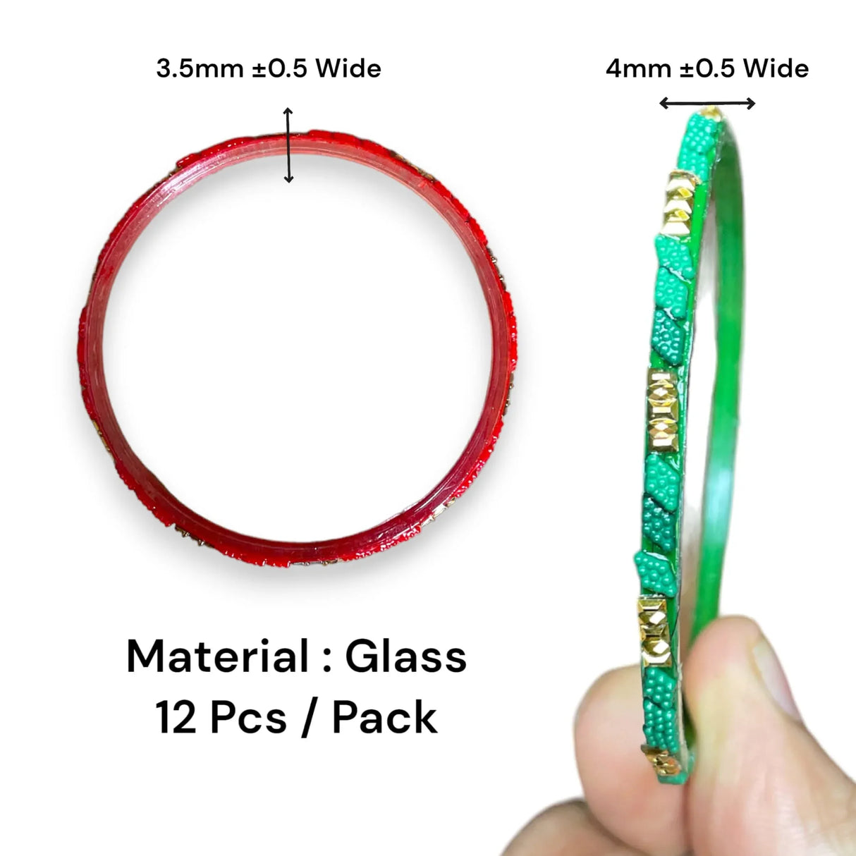 12ct Colorful Bangles, Glass Bangles, Multi Color Bangles, Bangle Set, Bangles, Bridal Bangles, Chudaa Set, Chudiyaa, Handcrafted Bangles, Kangan Sest, Wedding Bangles - LoveNspire