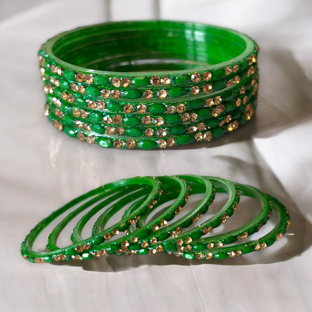 12ct Glass Bangles, Hira Moti, Colorful Bangles, Gifting Bangles, Wedding Bangles, Multi Color Bangles, Bangle Set, Bridal Bangles, Chudaa Set, Chudiyaa, Handcrafted Bangles, Kangan Sest - LoveNspire