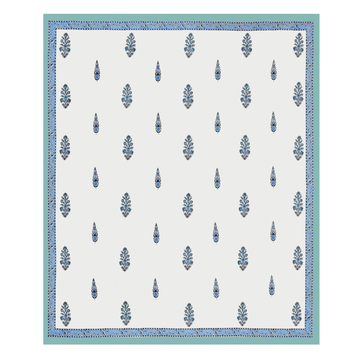 Indian Ethnic Fitted Sheet Set – 150 Thread Count, 100% Cotton, Floral Print, Premium Soft & Breathable Bedding (King, Queen) - LoveNspire