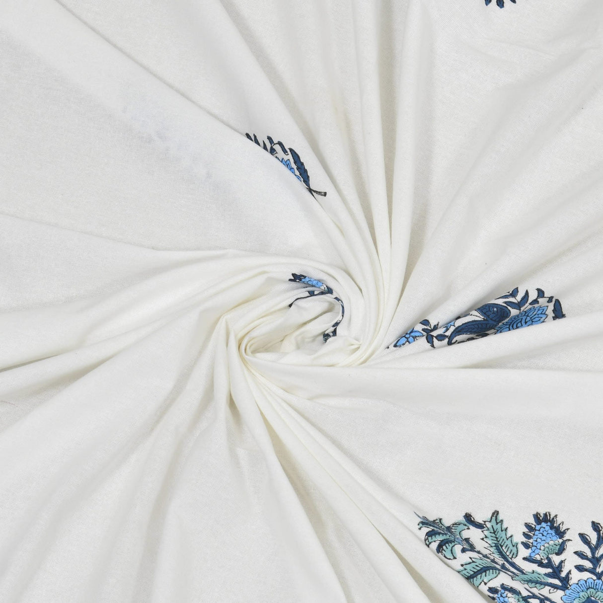 Indian Ethnic Fitted Sheet Set – 150 Thread Count, 100% Cotton, Floral Print, Premium Soft & Breathable Bedding (King, Queen) - LoveNspire