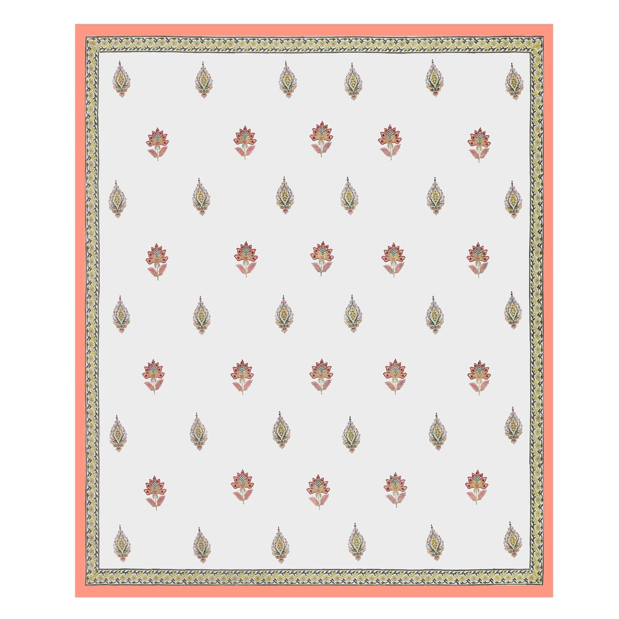 3 Pcs Fitted Sheet Set 150 Thread Count 100% Cotton Floral Printed Indian Ethnic Bedsheets Premium Soft & Breathable Bedding Set Home Decor Sheets (king, Queen) - LoveNspire