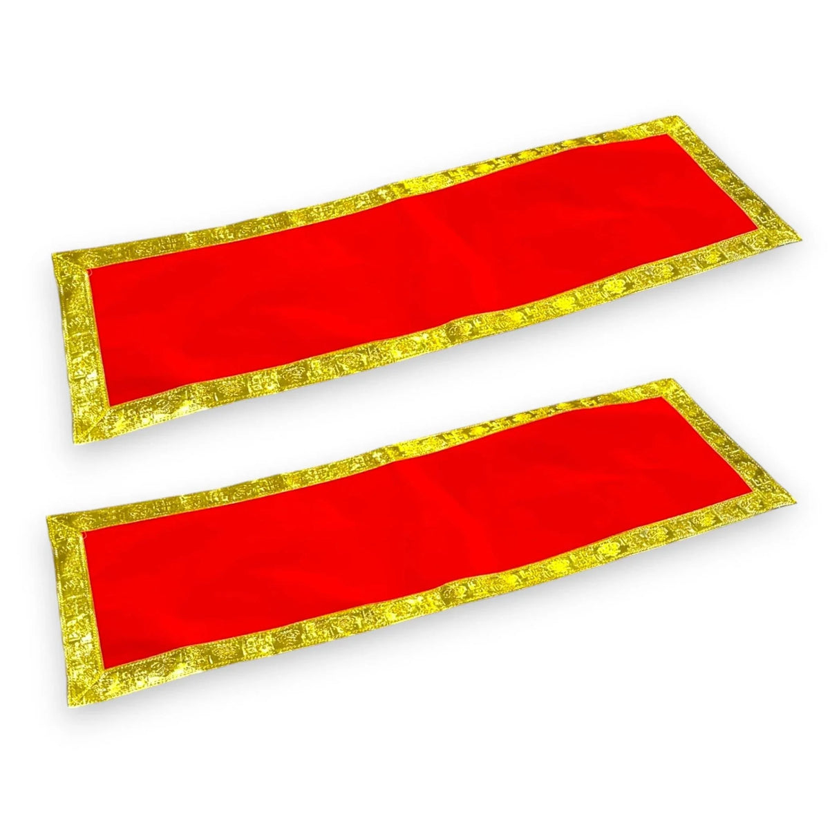 2/4CT Velvet Pooja Mat Aasan Cloth for God Goddess Idol Puja Asan Mandir Temple Home Office Decor Base Chowki Asana Indian Festival Diwali Decoration Item Housewarming Gift - LoveNspire