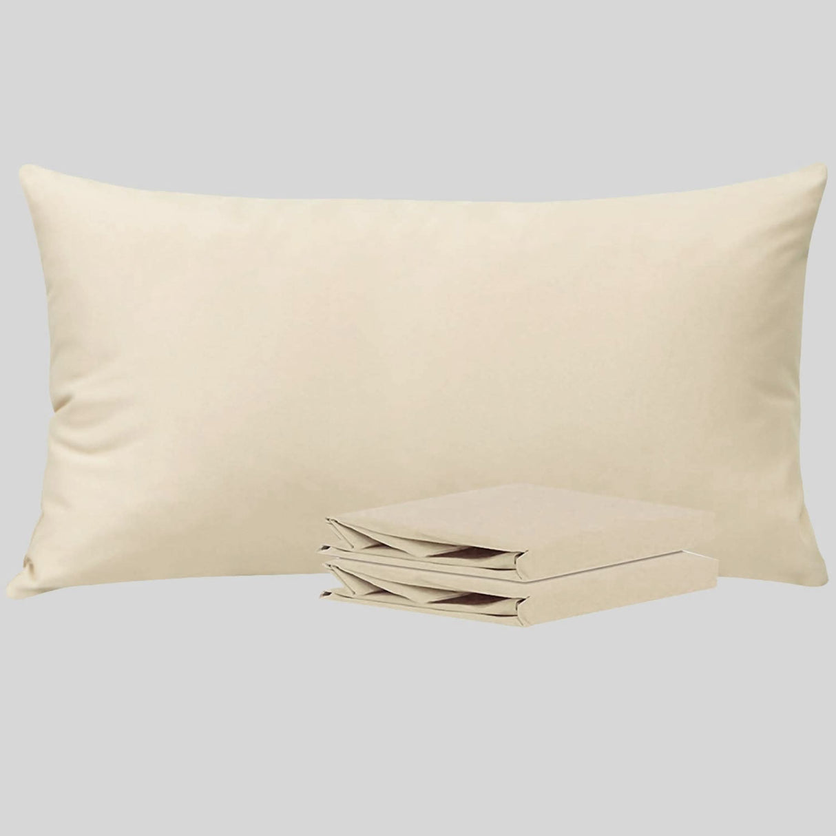 150 Thread Count Pillow Covers 100% Cotton Pillowcases Soft & Smooth Hotel-quality Set of 2 Pillow Case with Envelope Closure Breathable Cooling - Fits Queen/king/cal King Size Pillows - LoveNspire