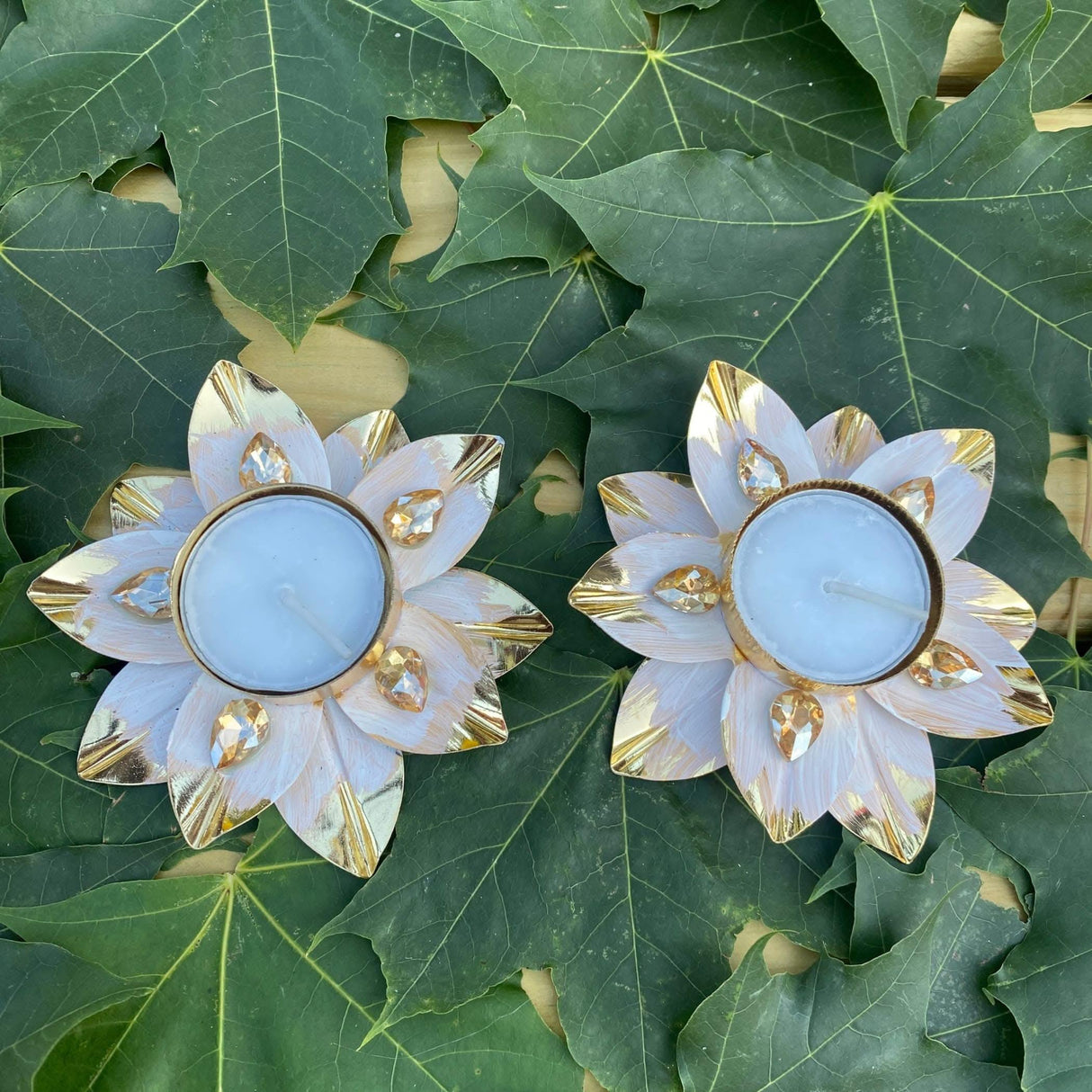 Lotus Tealight Candle Holder Festival of Light Decorative T-light Holder for Diwali Christmas Hanukkah Thanksgiving Gift Floral Candle Holder for Centerpiece Dining Table Home Decor - LoveNspire