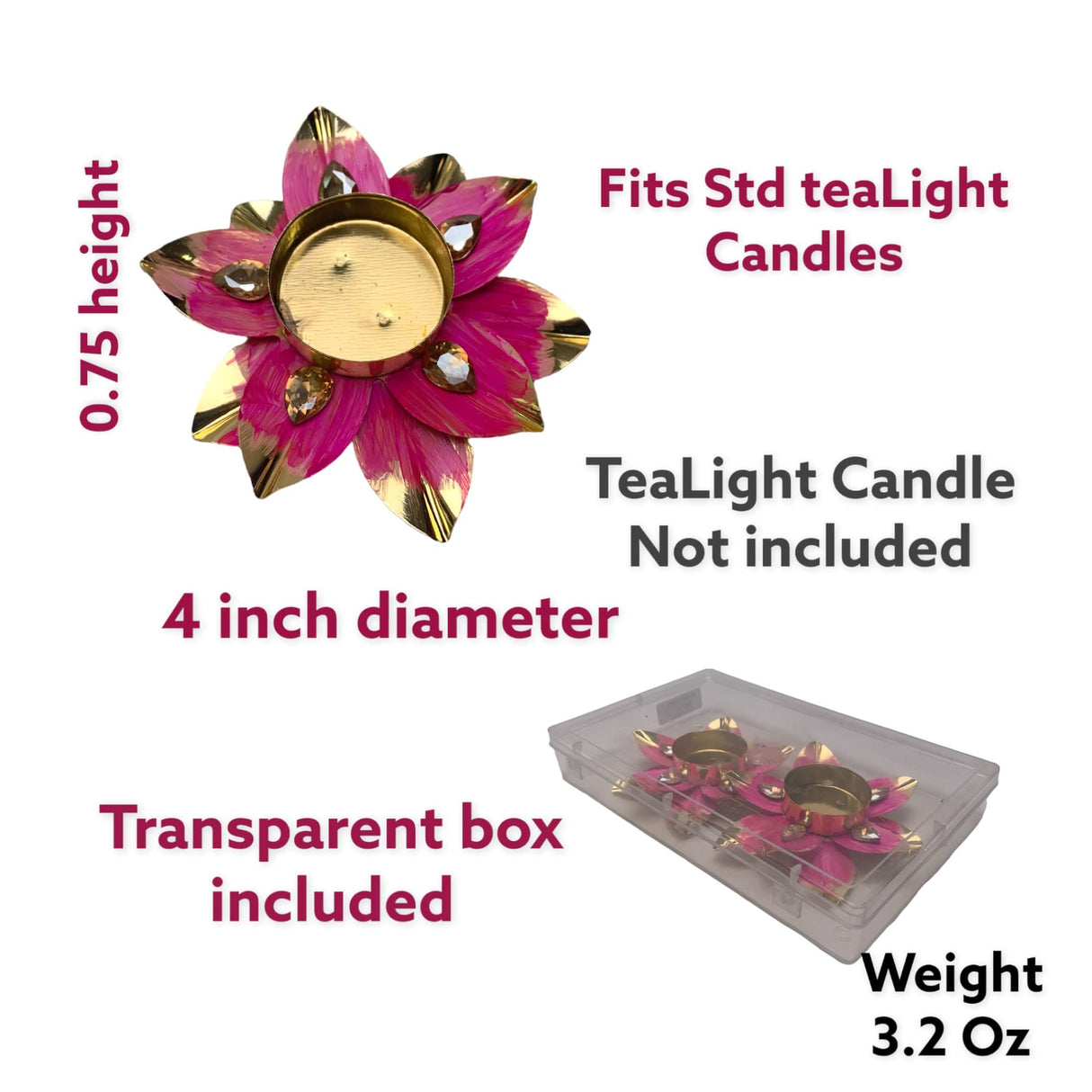 Lotus Tealight Candle Holder Festival of Light Decorative T-light Holder for Diwali Christmas Hanukkah Thanksgiving Gift Floral Candle Holder for Centerpiece Dining Table Home Decor - LoveNspire