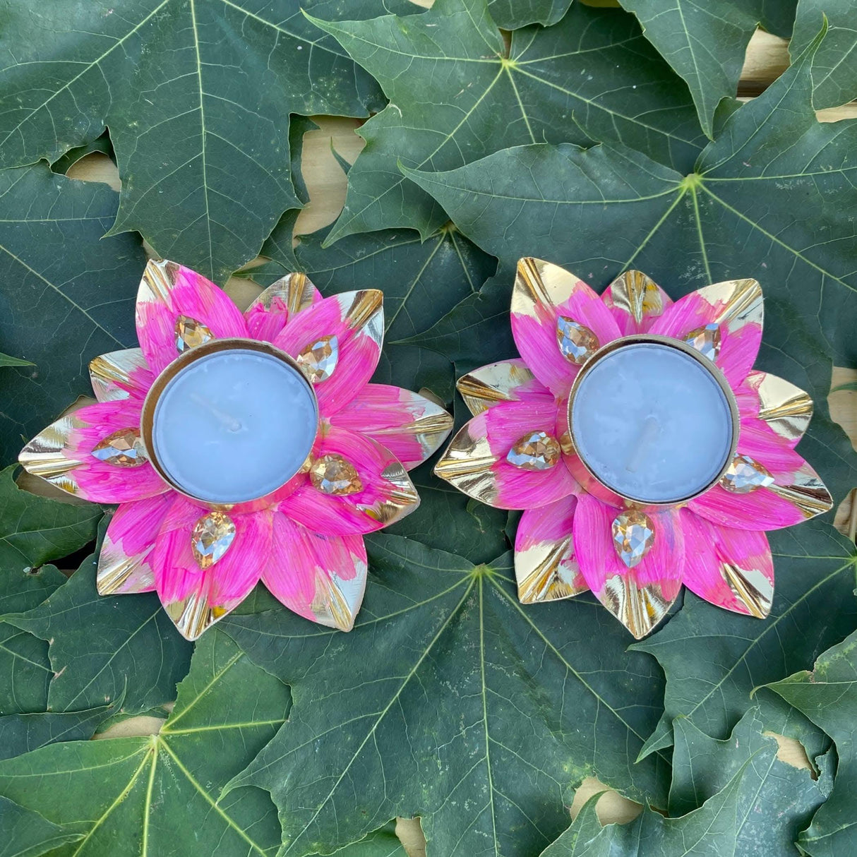 Lotus Tealight Candle Holder Festival of Light Decorative T-light Holder for Diwali Christmas Hanukkah Thanksgiving Gift Floral Candle Holder for Centerpiece Dining Table Home Decor - LoveNspire