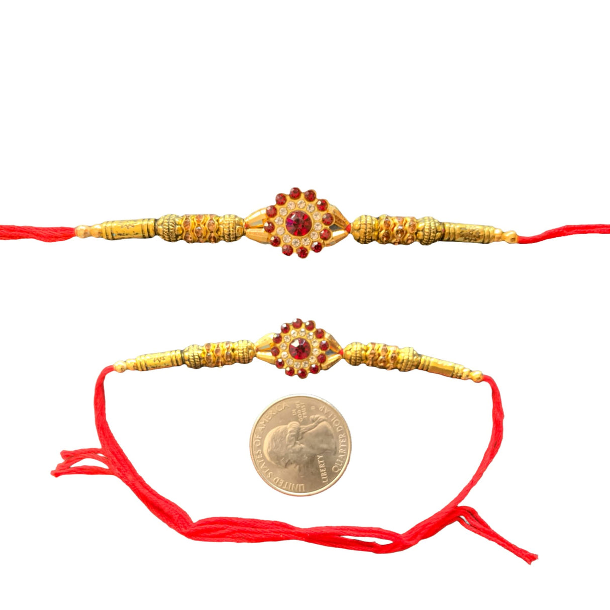 2CT Rakhi for Brother Bhaiya Bhabhi Traditional Handmade Designer Rakhi Set Roli Chawal, Greeting Card Rakshabandhan Rakhi Bracelet Hemper Gift Thread Bracelet - LoveNspire