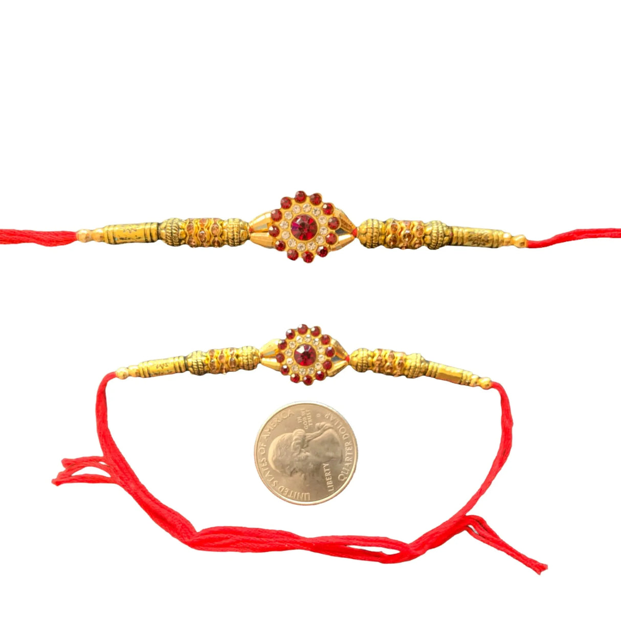 2CT Rakhi for Brother Bhaiya Bhabhi Traditional Handmade Designer Rakhi Set Roli Chawal, Greeting Card Rakshabandhan Rakhi Bracelet Hemper Gift Thread Bracelet - LoveNspire