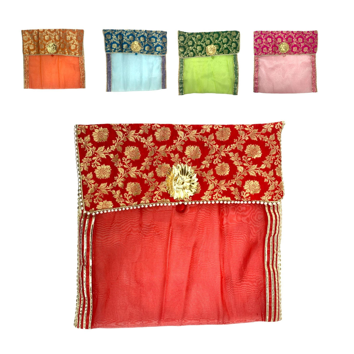 2 Pieces Saree Covers with Button Closure Saree Bags Clothes Covers Organizer for Wardrobe and Gifting Storage Wedding Favor Packing Bags Cloth Organizer Case - LoveNspire