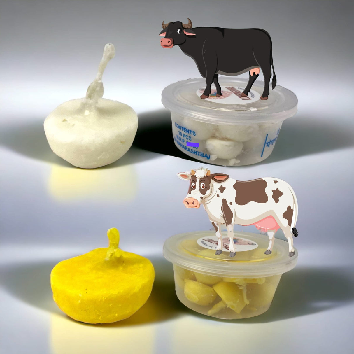 Pure Cow Ghee Wicks for Pooja Buffalo Diya Batti 35 Min Burning Time Butter Cotton Wick for Home Temple Pujan Readymade Wax Free Ghee Diya Jyot Diwali Wick Housewarming Return Gifts - LoveNspire