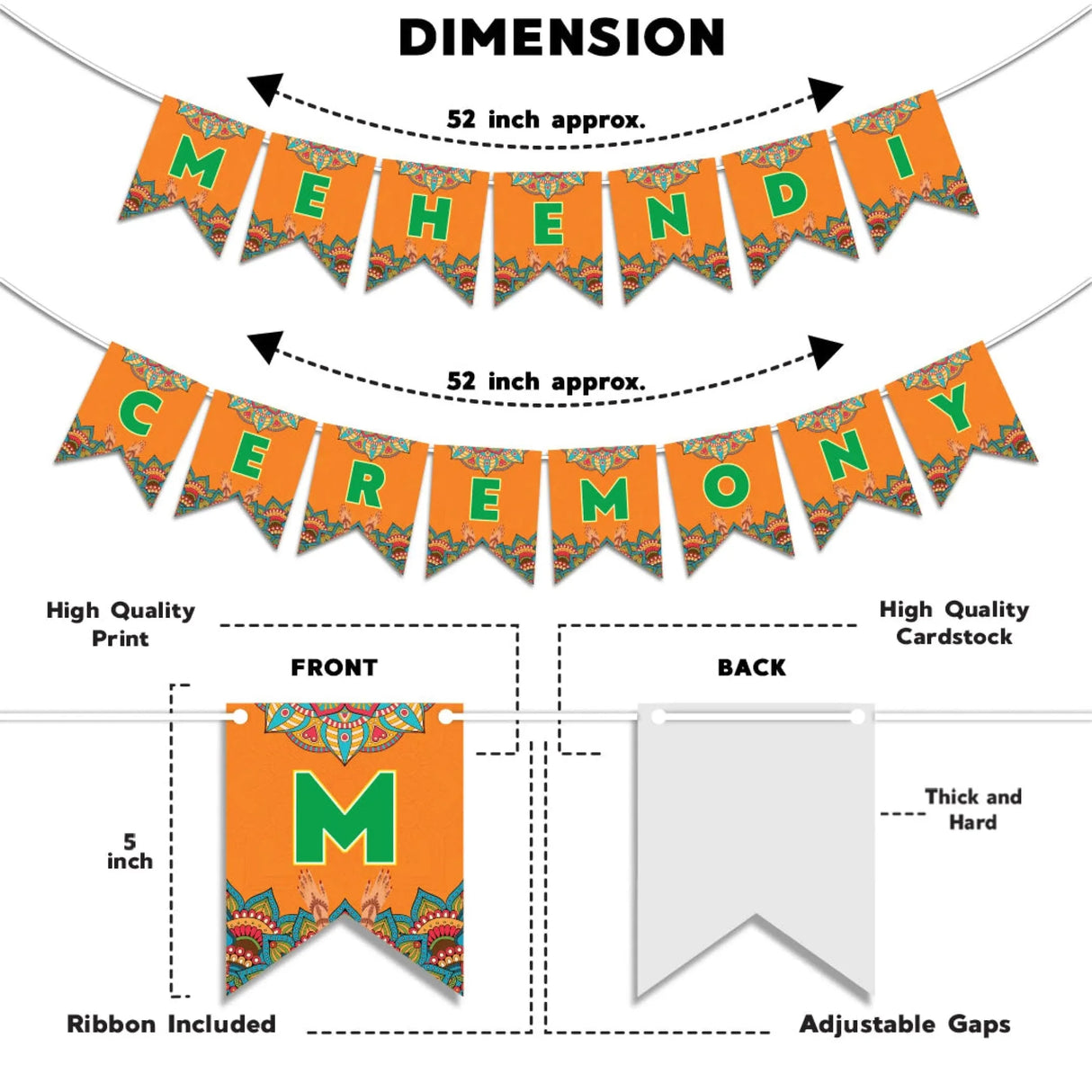 24 Pcs Mehendi Photo Booth Party Props & 1 Pcs Mehndi Ceremony Banner Wedding Photoshoot Mehandi Decoration Marriage Props for Bride and Family - LoveNspire