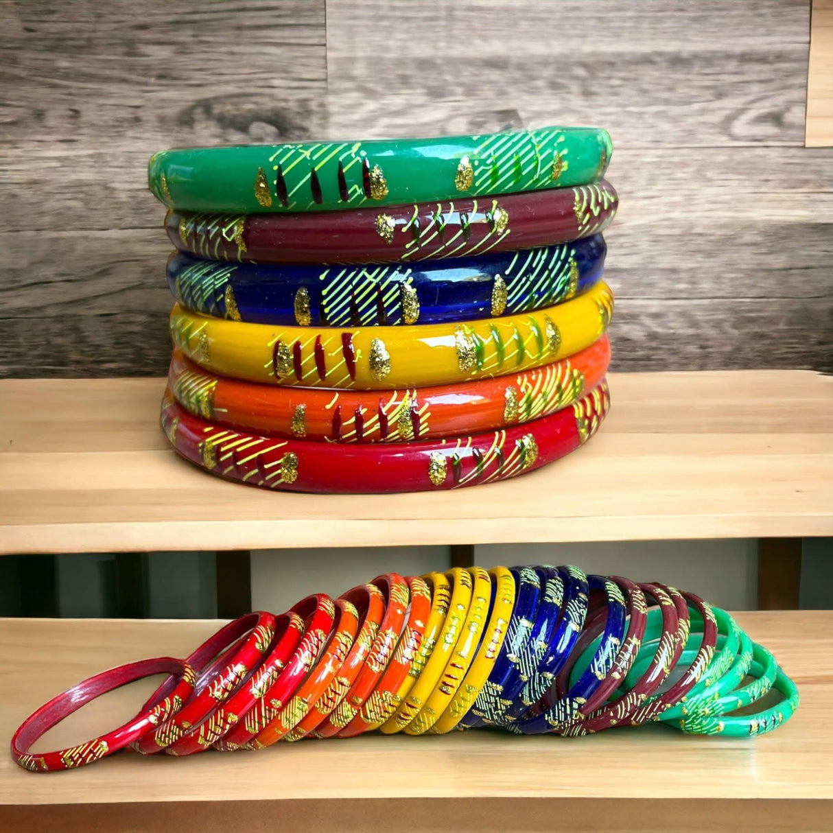 20ct Glass Bangle for Women, Baby Shower Bangles, Gold Line Bangles, Indian Bangles, Return Gifts, Valaikappu Bangles, Wedding Glass Bangle - LoveNspire