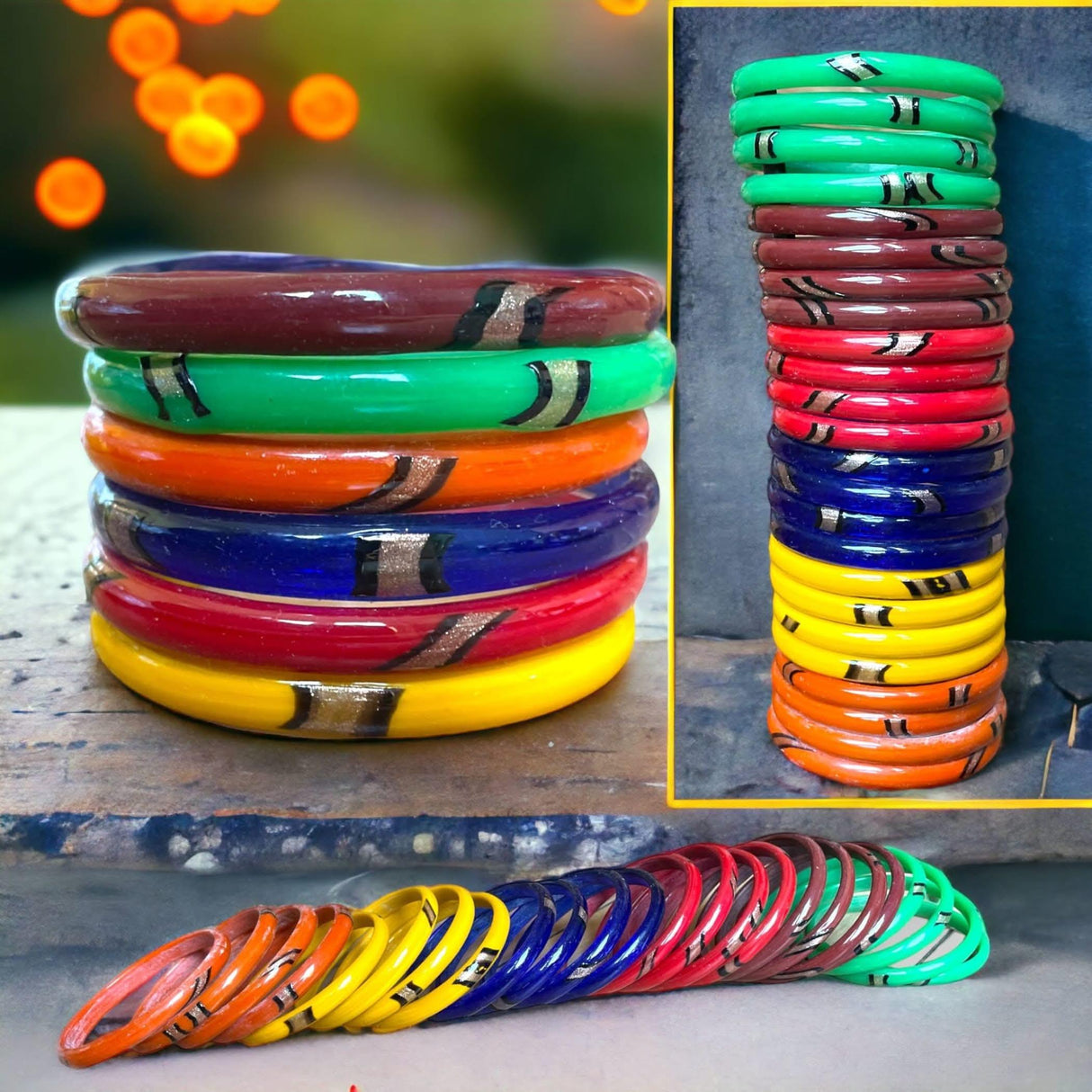 20ct Glass Bangle for Women, Baby Shower Bangles, Gold Line Bangles, Indian Bangles, Return Gifts, Valaikappu Bangles, Wedding Glass Bangle - LoveNspire