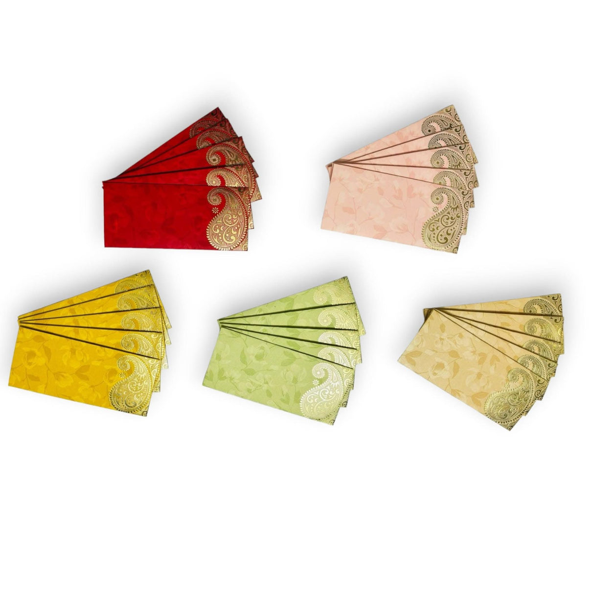 Money Envelopes for Cash Gifts Assorted Color Paisley Designs Money Holder Card Fancy Packet Lifafa Shagun Gift Envelope for Christmas Diwali Easter Birthday Wedding Eid - LoveNspire