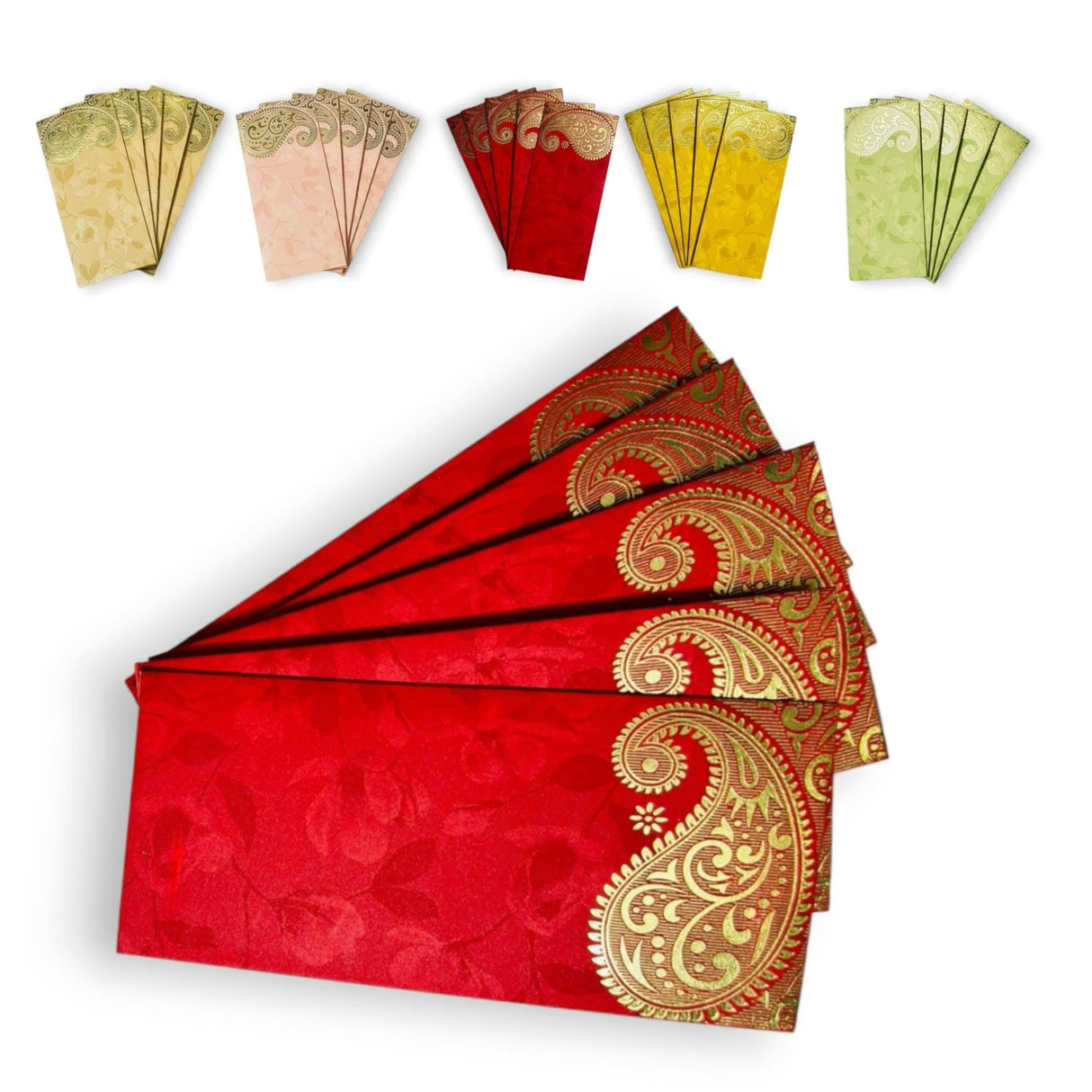 Money Envelopes for Cash Gifts Assorted Color Paisley Designs Money Holder Card Fancy Packet Lifafa Shagun Gift Envelope for Christmas Diwali Easter Birthday Wedding Eid - LoveNspire