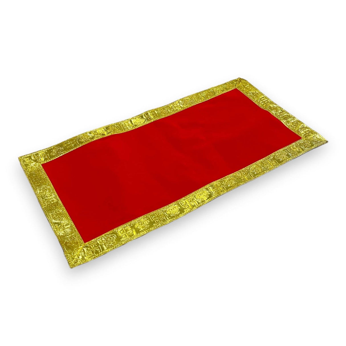2/4CT Velvet Pooja Mat Aasan Cloth for God Goddess Idol Puja Asan Mandir Temple Home Office Decor Base Chowki Asana Indian Festival Diwali Decoration Item Housewarming Gift - LoveNspire