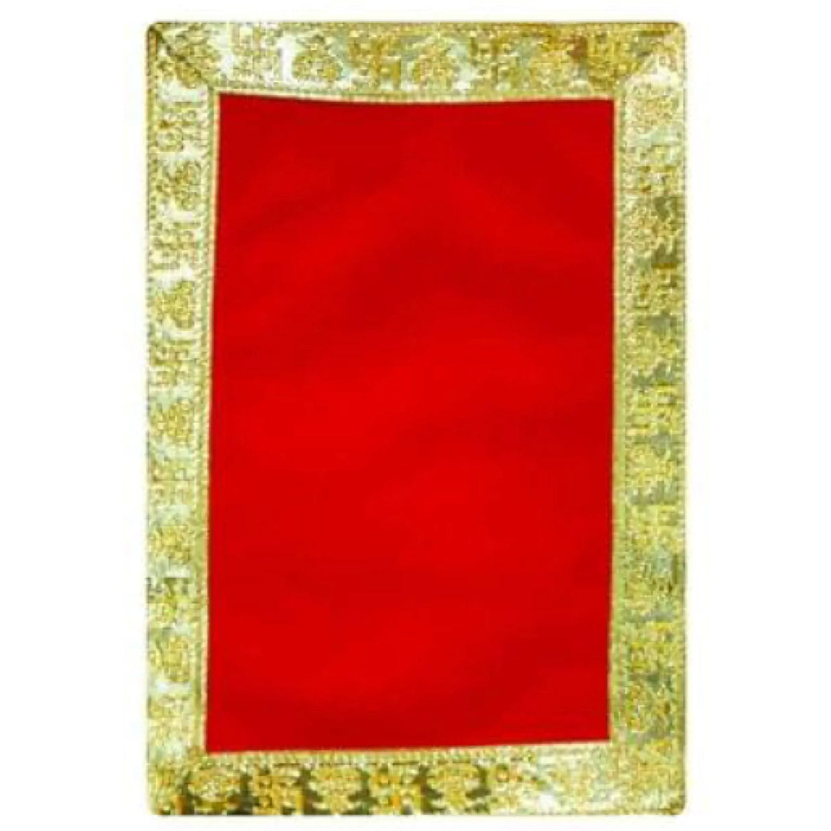 2/4CT Velvet Pooja Mat Aasan Cloth for God Goddess Idol Puja Asan Mandir Temple Home Office Decor Base Chowki Asana Indian Festival Diwali Decoration Item Housewarming Gift - LoveNspire