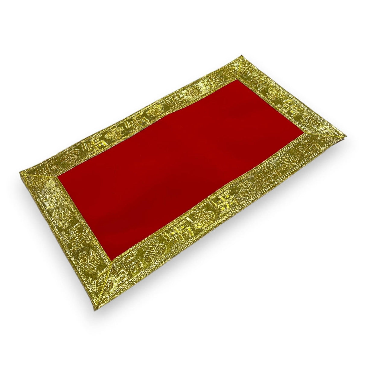2/4CT Velvet Pooja Mat Aasan Cloth for God Goddess Idol Puja Asan Mandir Temple Home Office Decor Base Chowki Asana Indian Festival Diwali Decoration Item Housewarming Gift - LoveNspire
