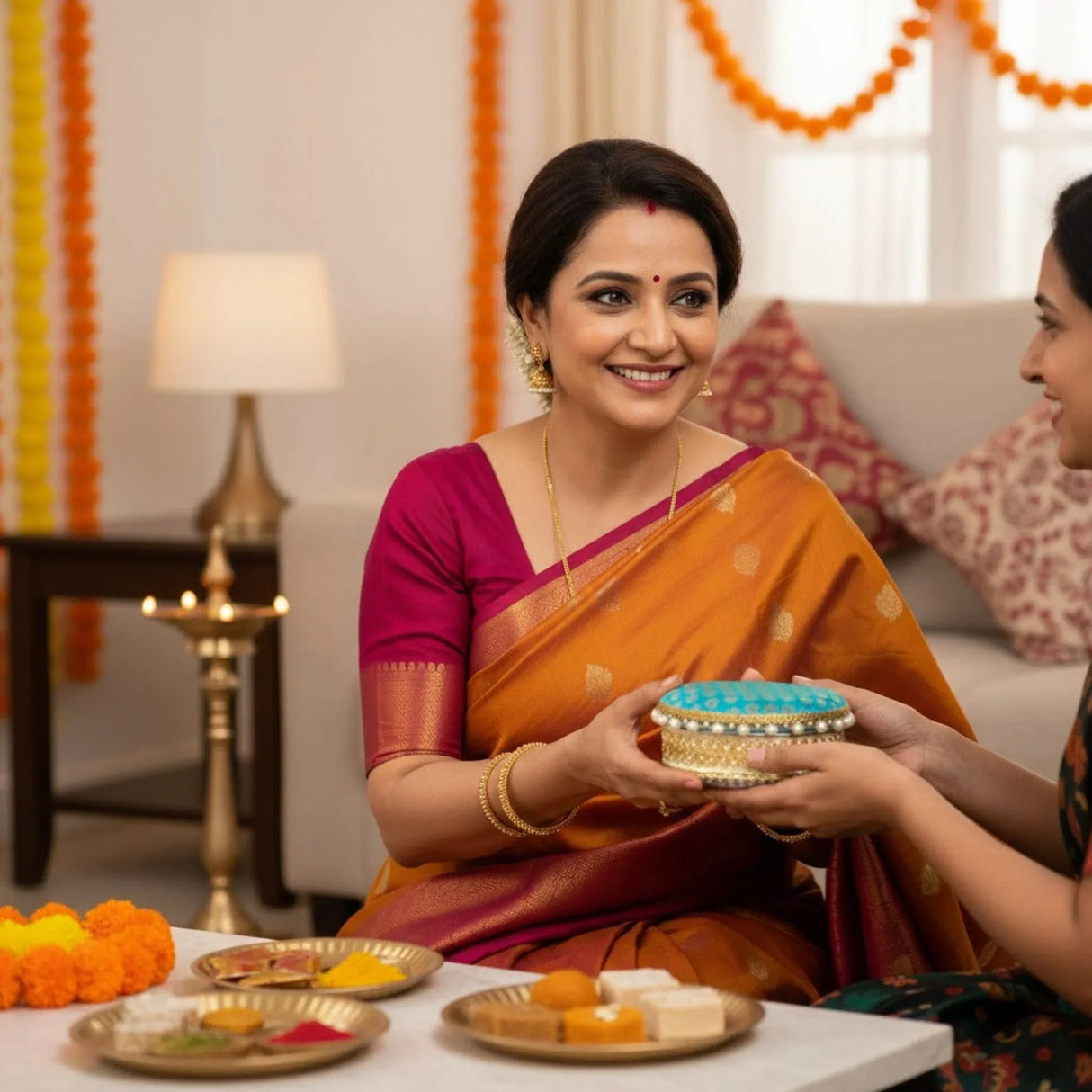 4 Ct Steel Ladoo Box 250 Grams Festival Special Stainless Steel Sweets Gift Box Perfect for Holi Diwali Rakhi Housewarmings Mithaai Desert Box - LoveNspire