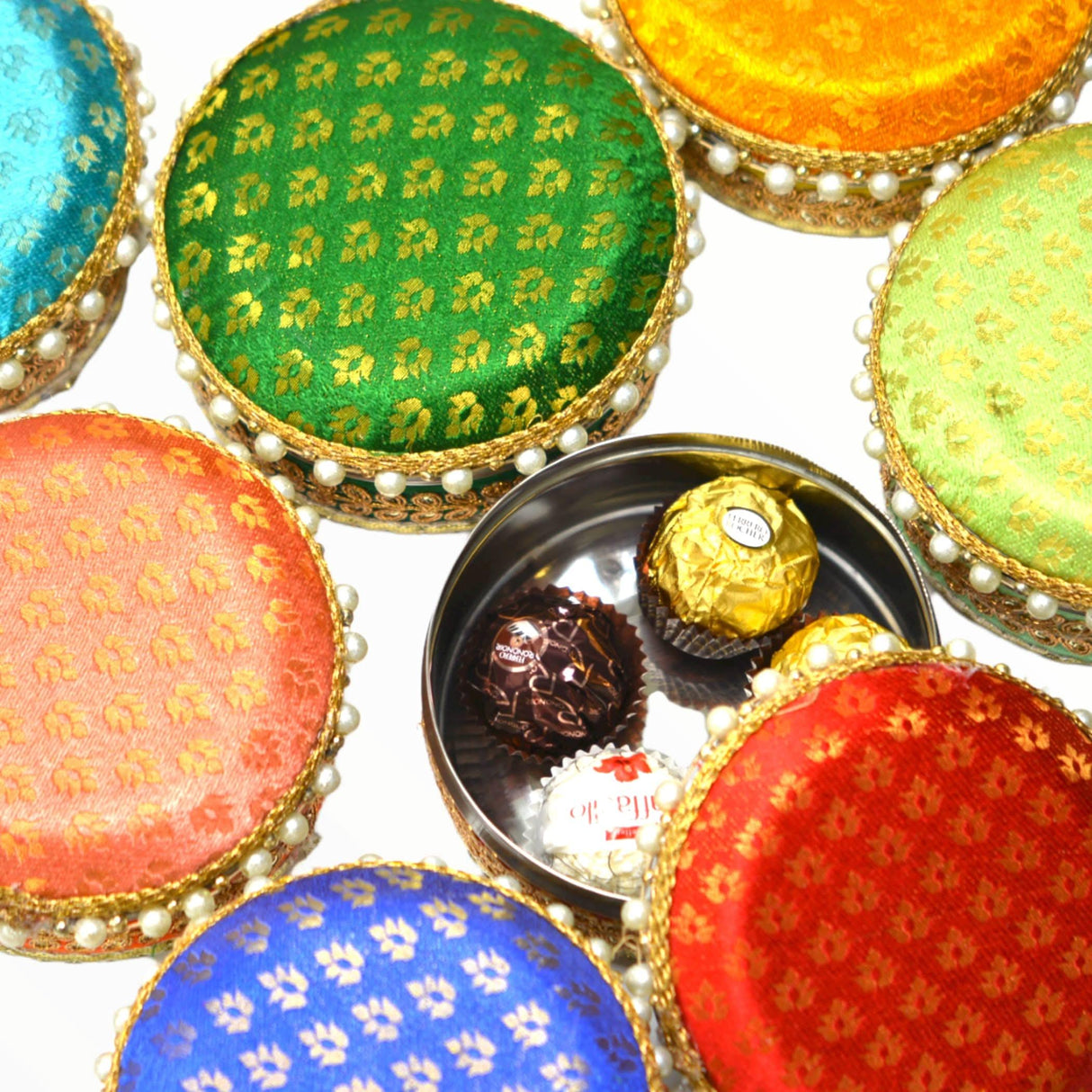 4 Ct Steel Ladoo Box 250 Grams Festival Special Stainless Steel Sweets Gift Box Perfect for Holi Diwali Rakhi Housewarmings Mithaai Desert Box - LoveNspire