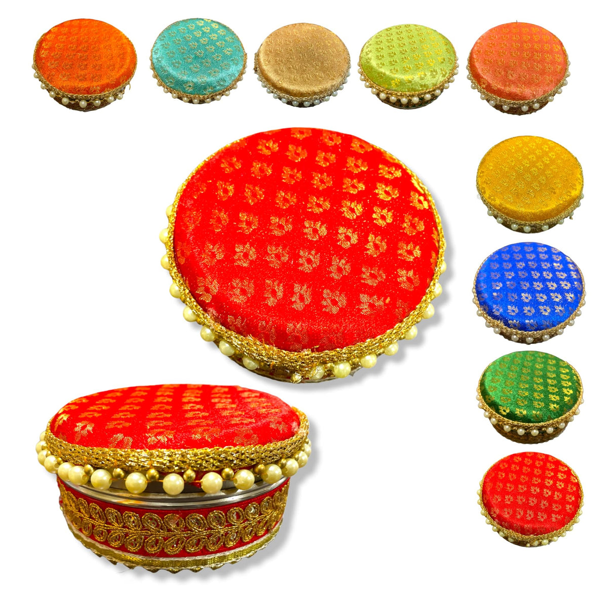 4 Ct Steel Ladoo Box 250 Grams Festival Special Stainless Steel Sweets Gift Box Perfect for Holi Diwali Rakhi Housewarmings Mithaai Desert Box - LoveNspire